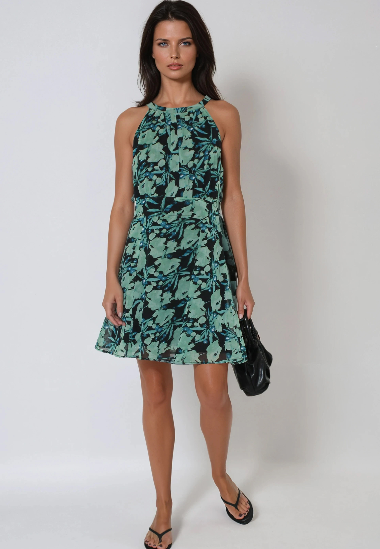 NOIR MINI DRESS PRIME GREEN