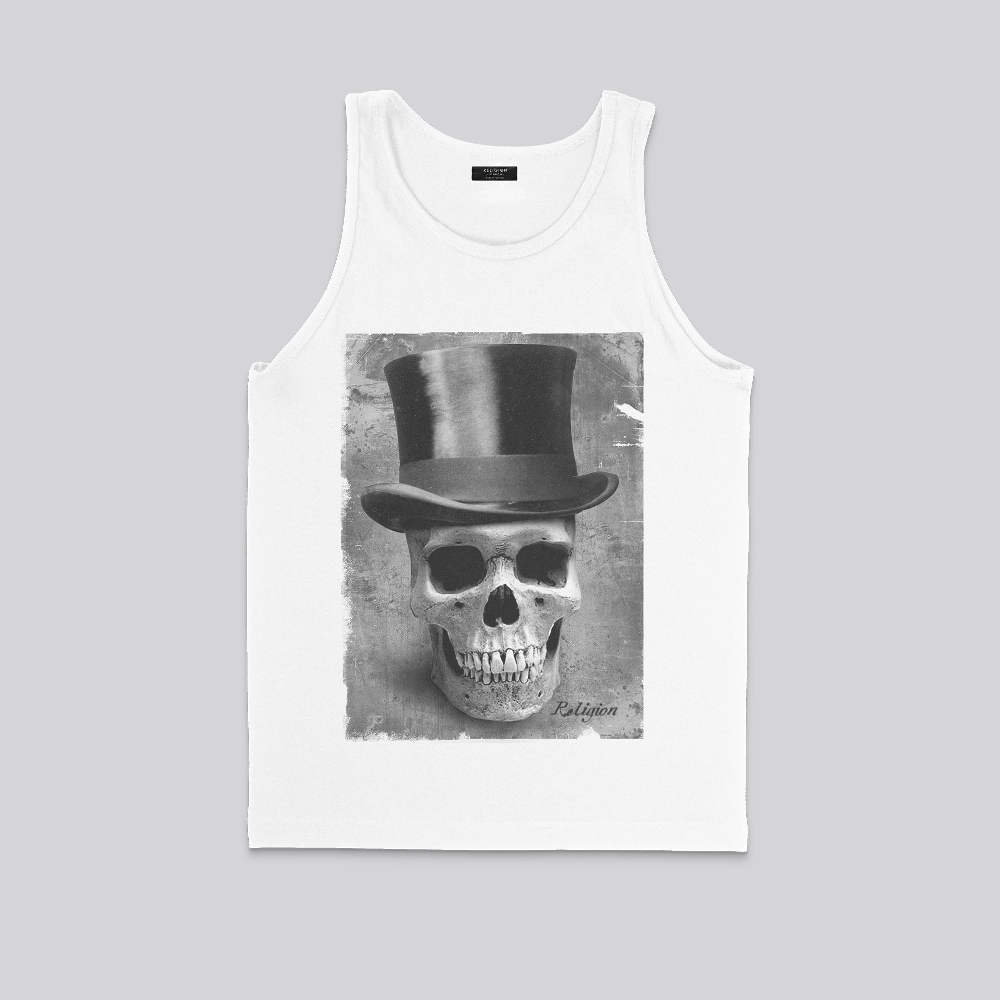 TOP HAT VEST WHITE