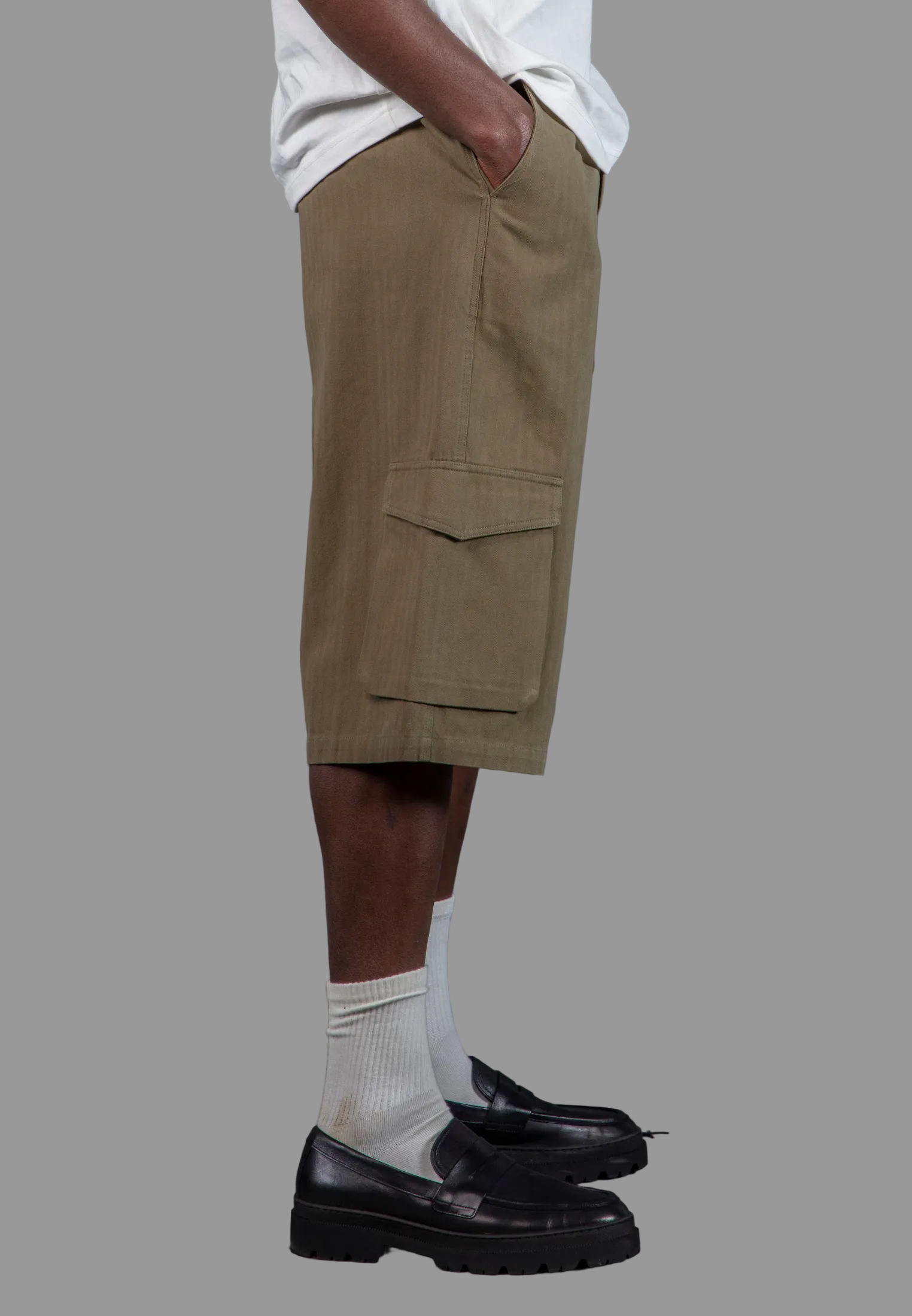 CARGO JORT HERRINGBONE KHAKI