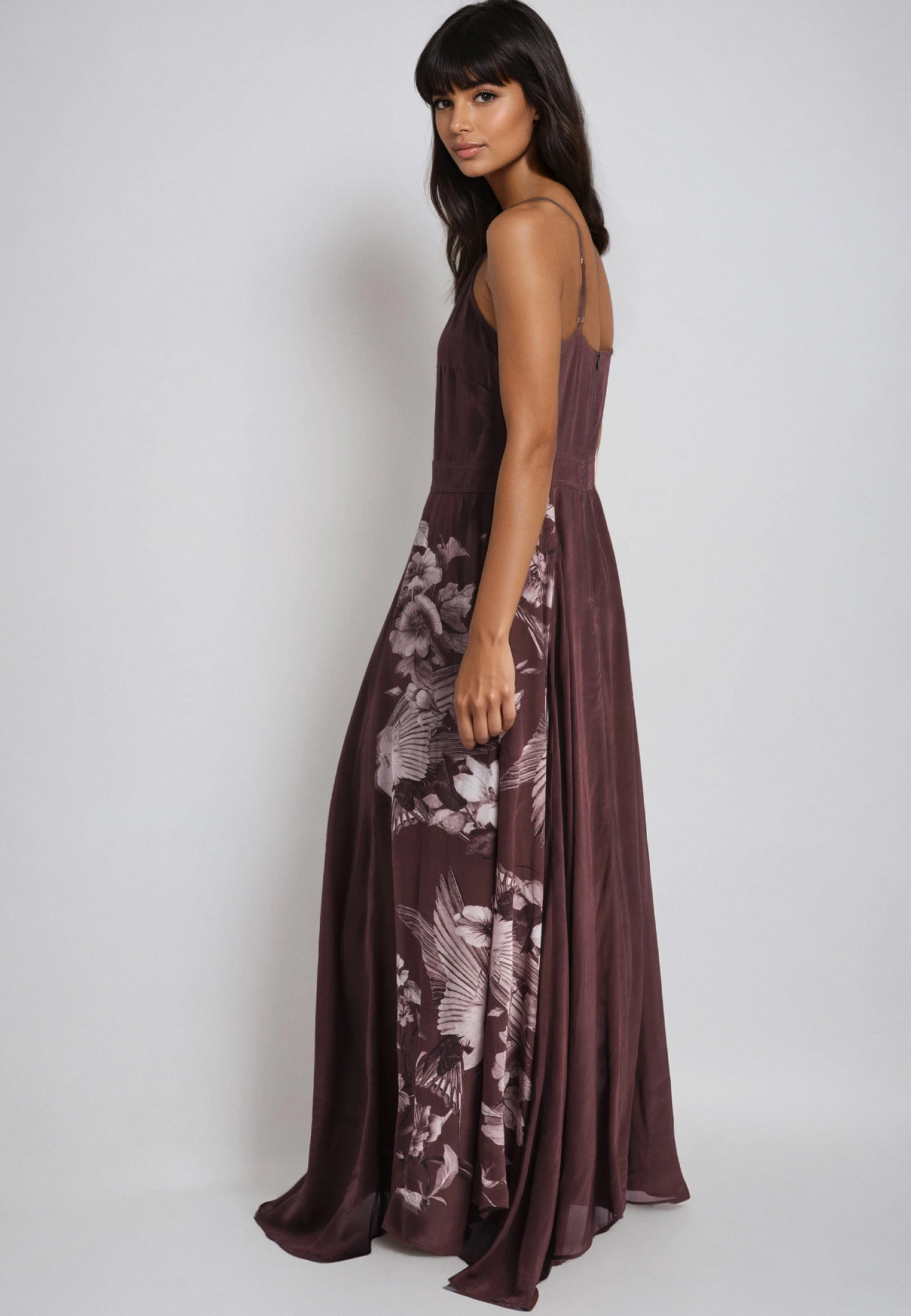INVERSION DRESS BROWN