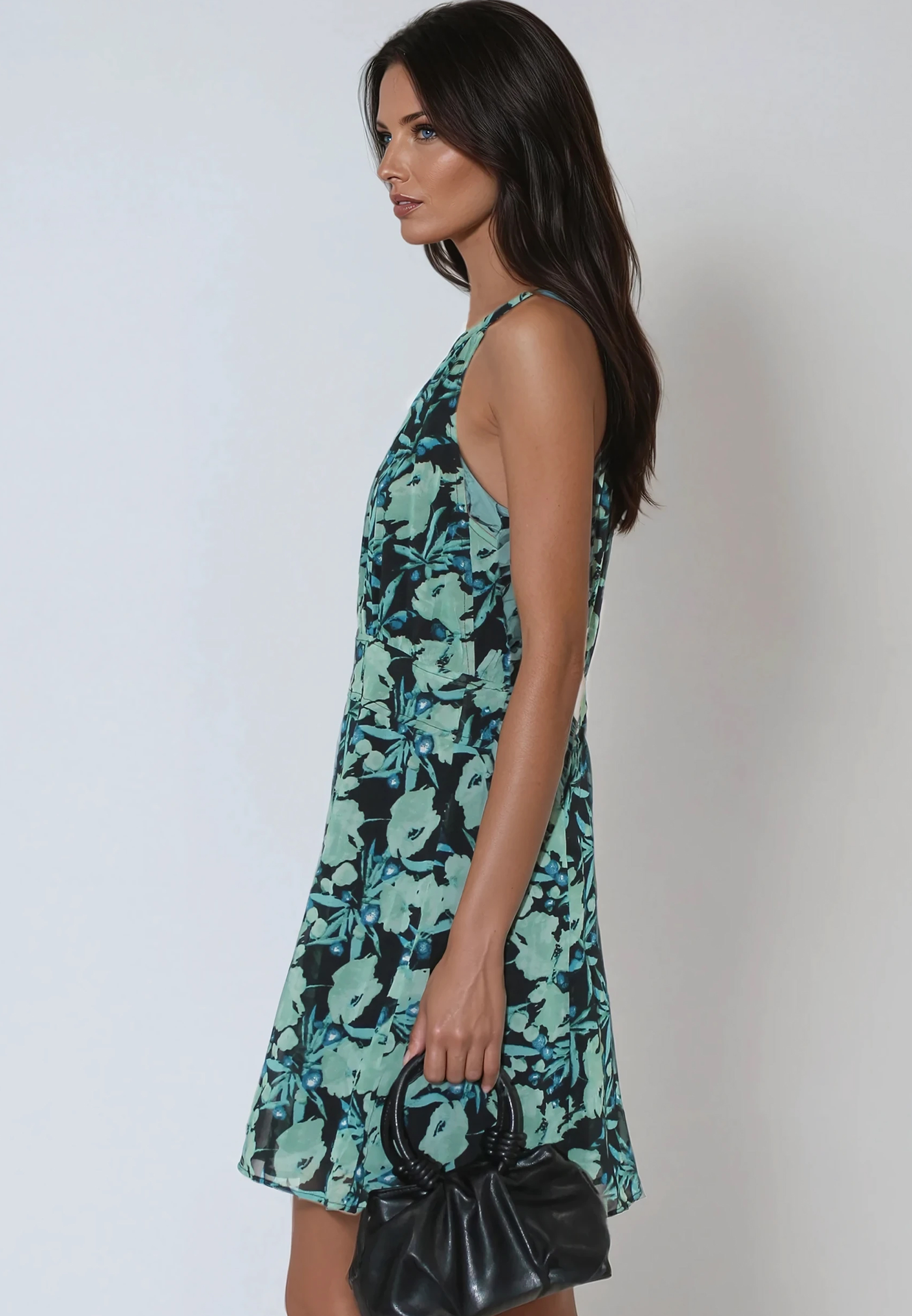 NOIR MINI DRESS PRIME GREEN