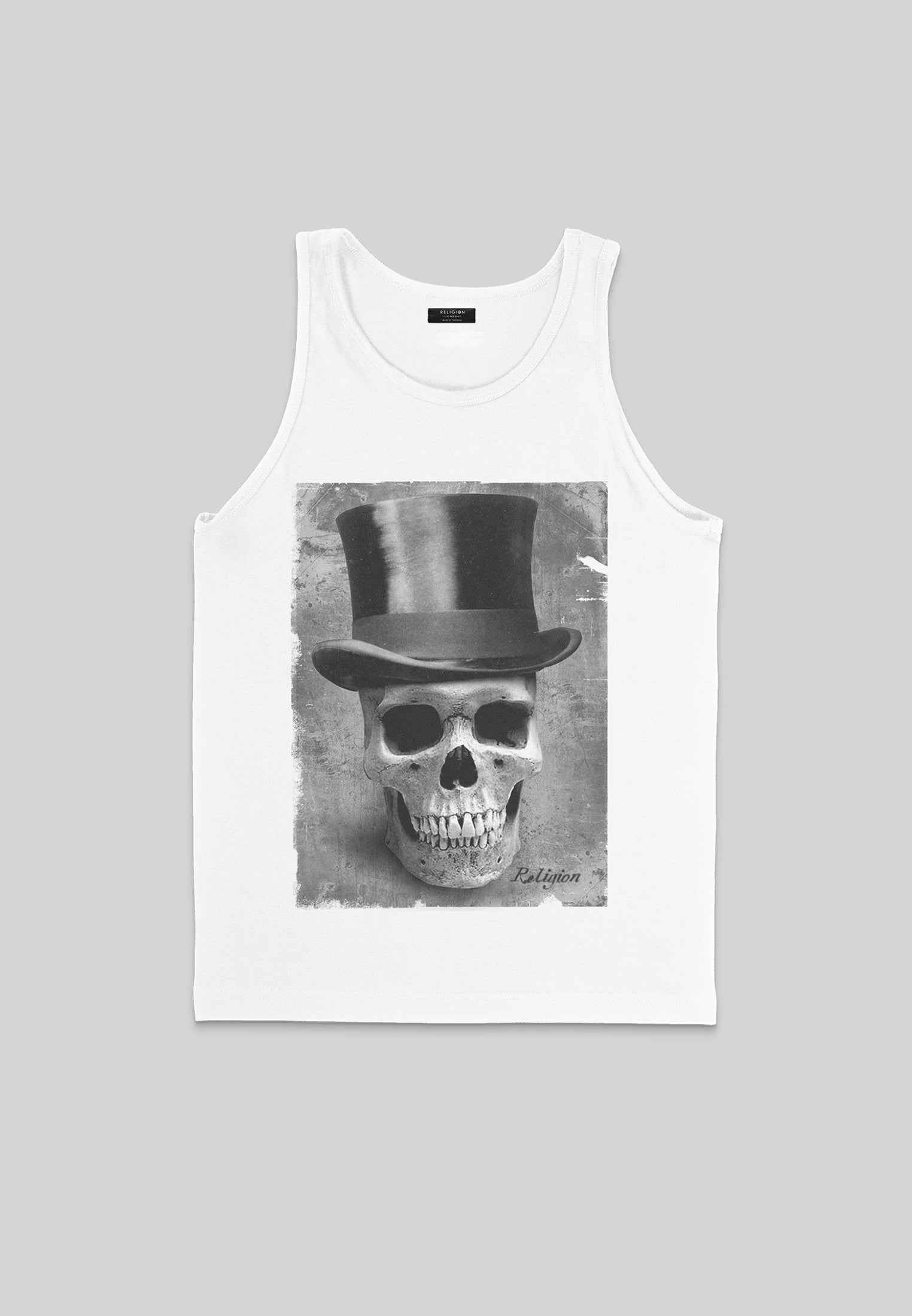 TOP HAT VEST WHITE