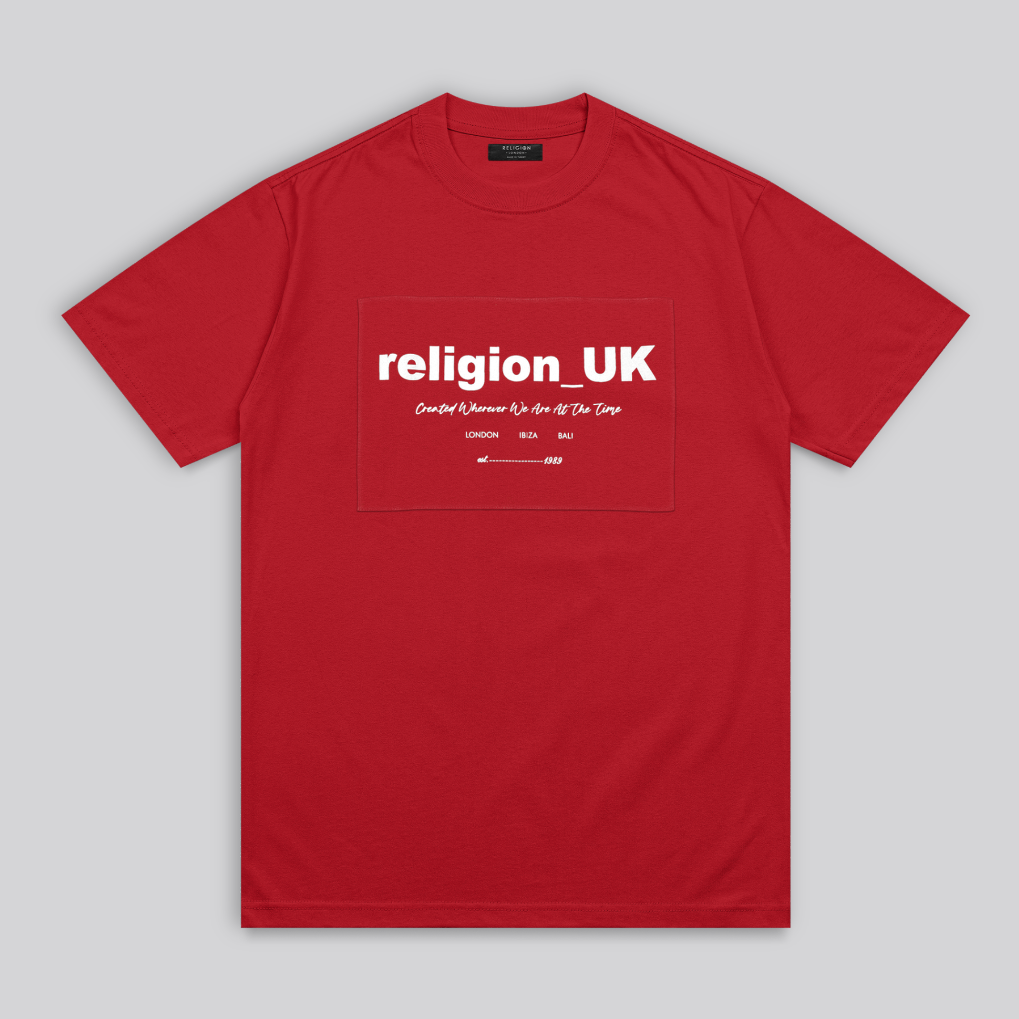 RELIGION UK T-SHIRT BRIGHT RED