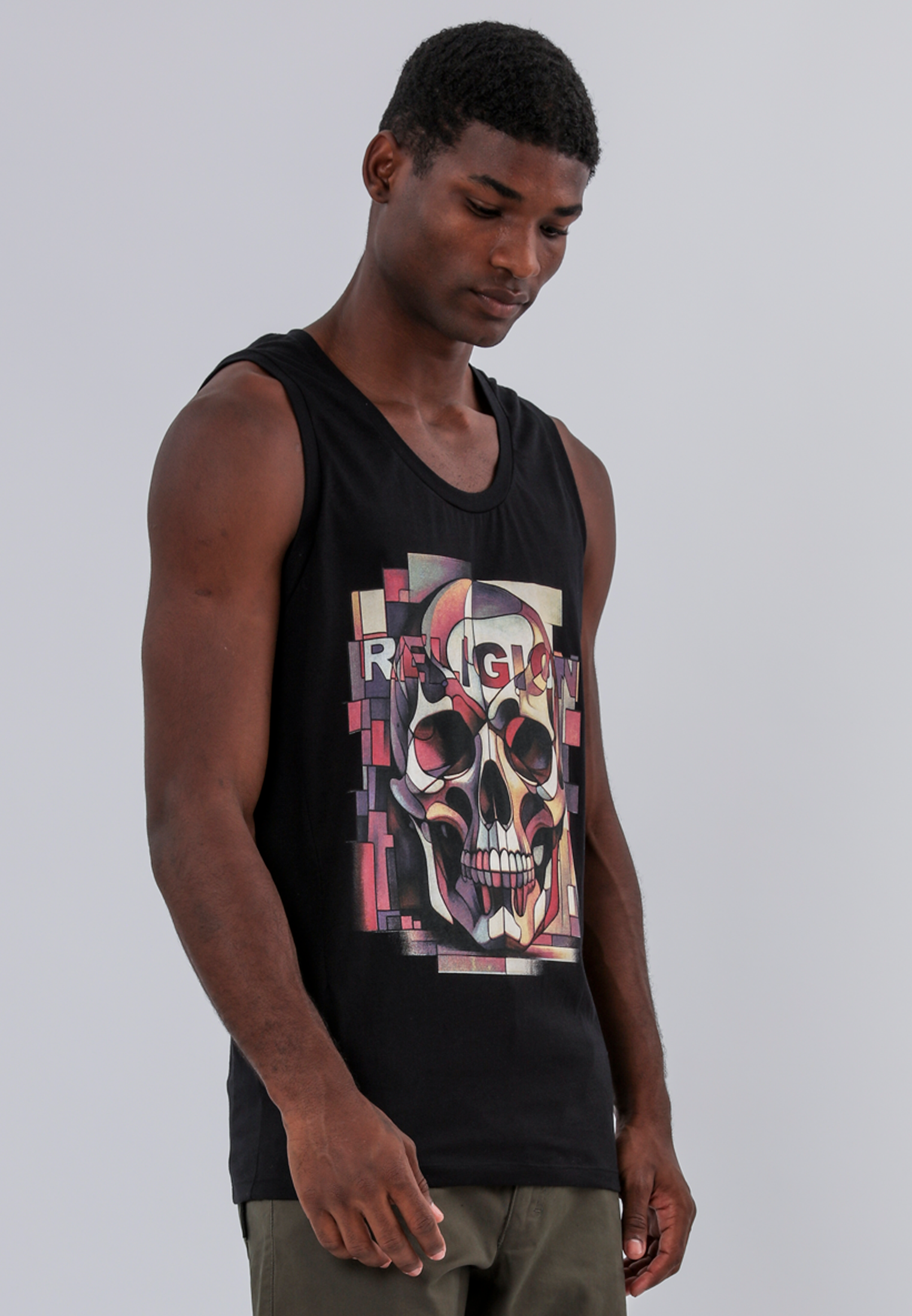 ABSTRACT VEST BLACK