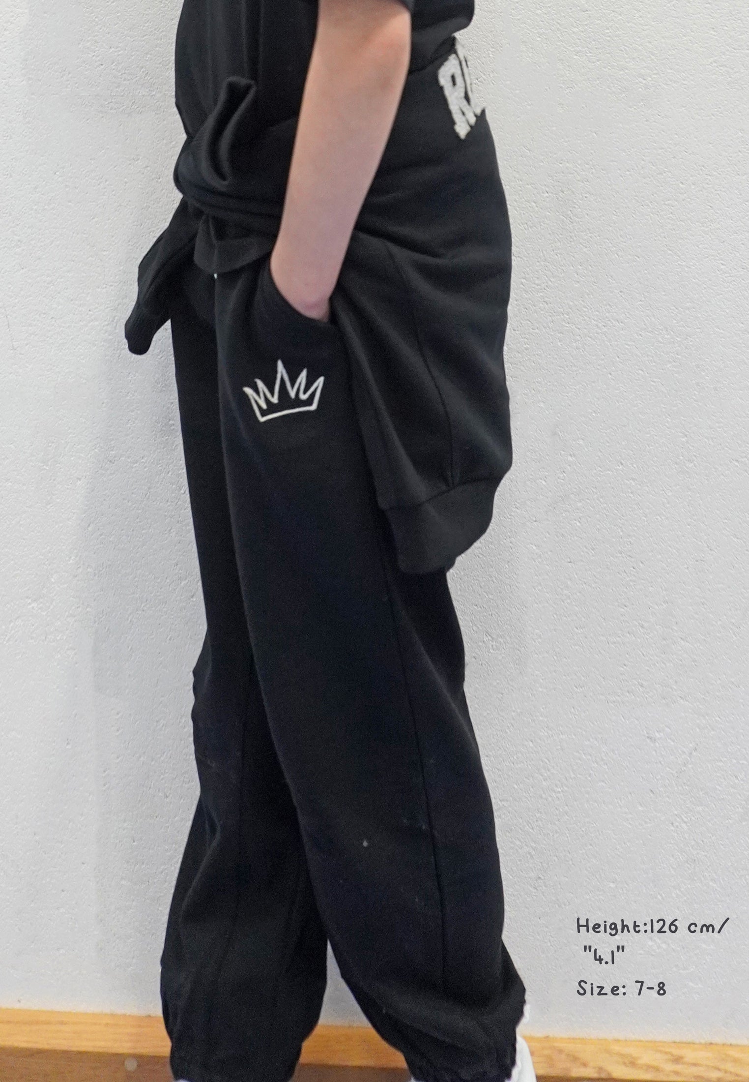 KIDS HOPEY DARTED SWEATPANTS BLACK