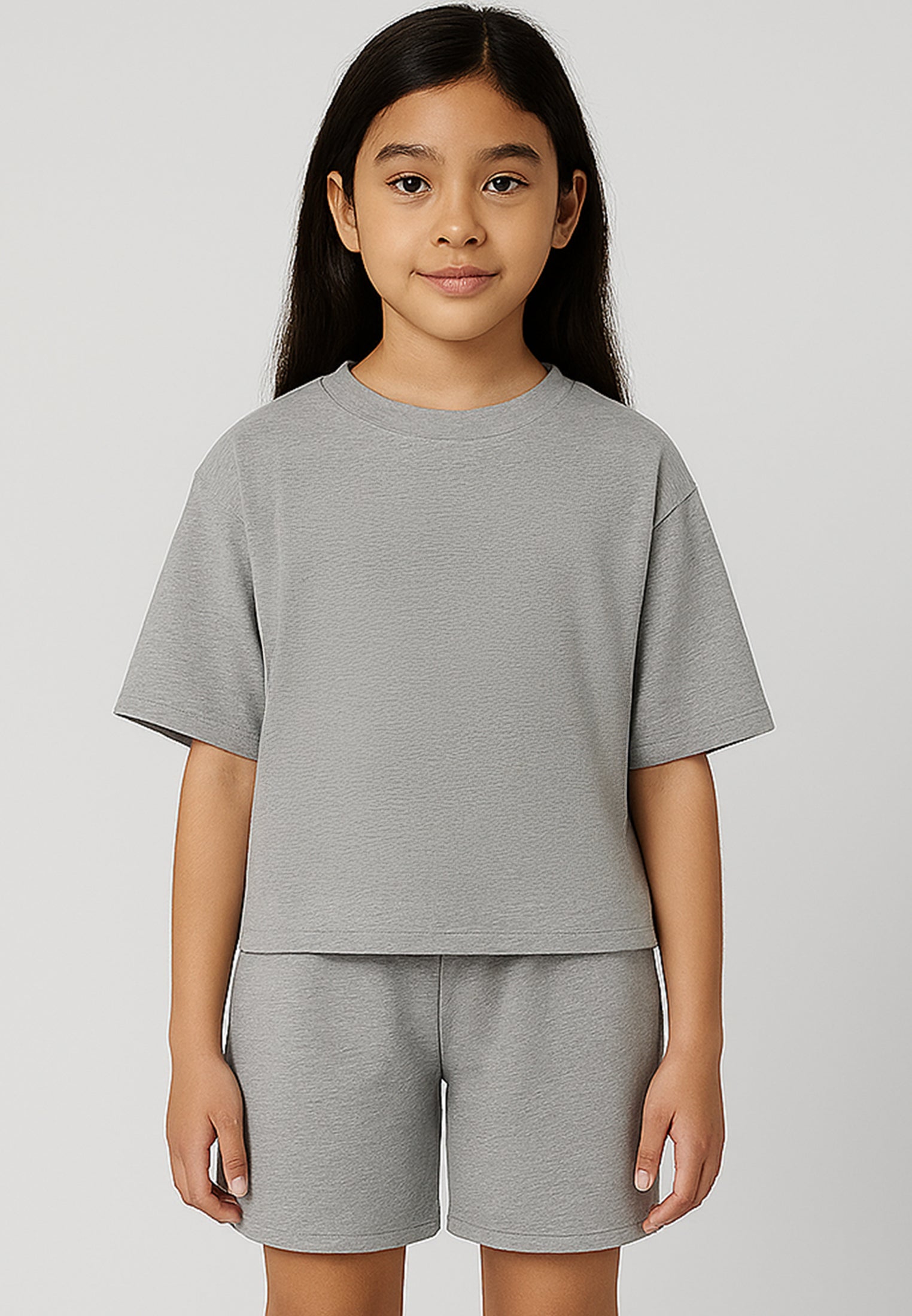 RELIGION GIRLS OVERSIZED T-SHIRT GREY MARL