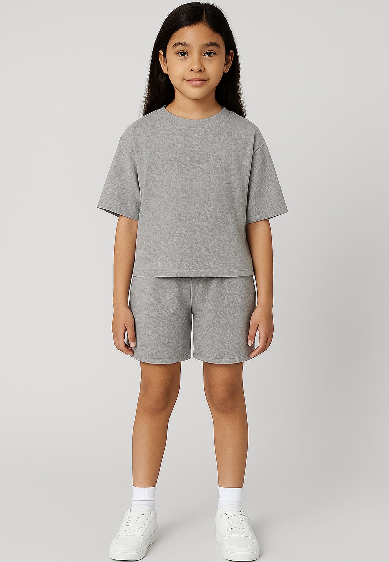 RELIGION GIRLS OVERSIZED T-SHIRT GREY MARL