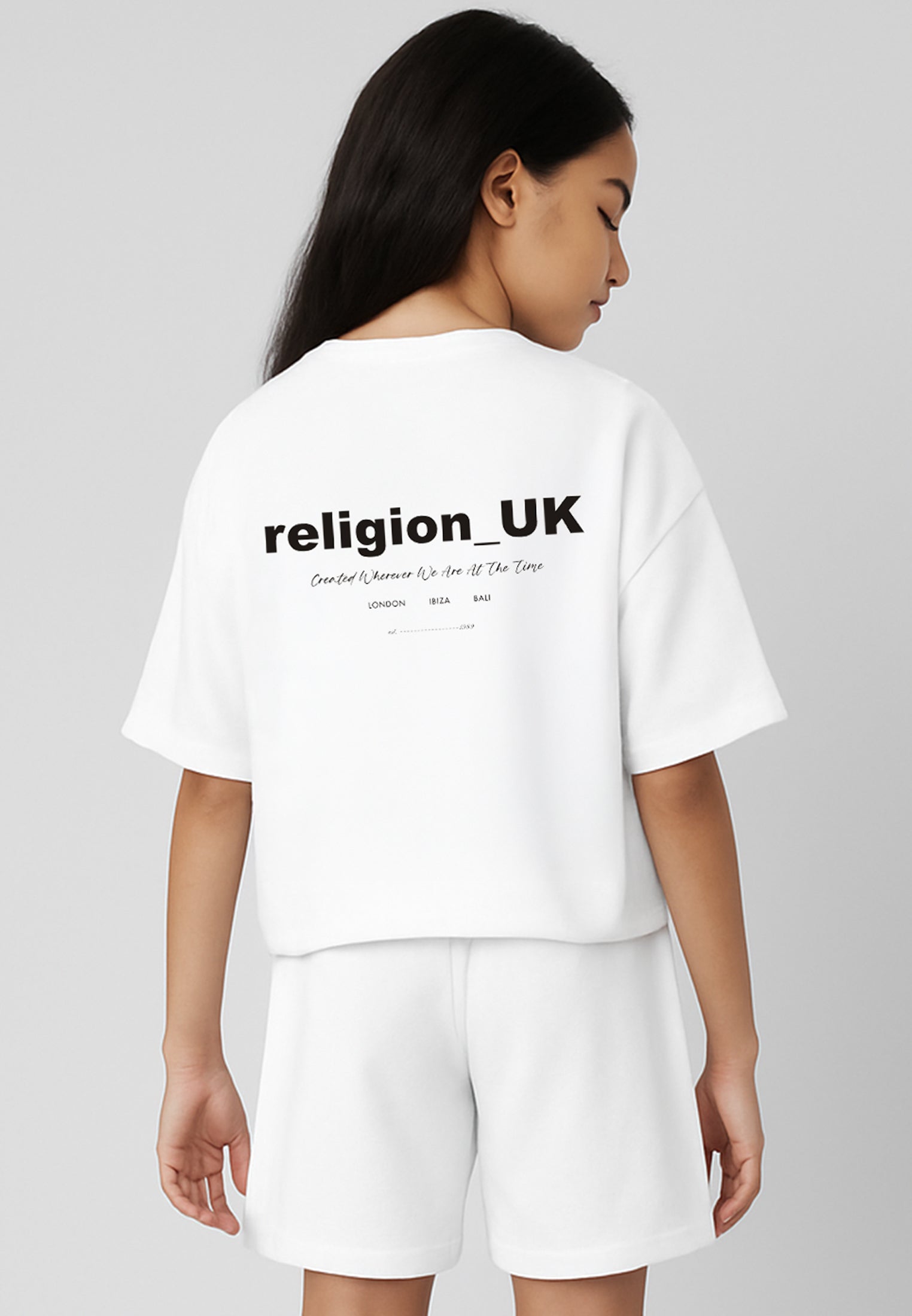 RELIGION GIRLS OVERSIZED T-SHIRT WHITE