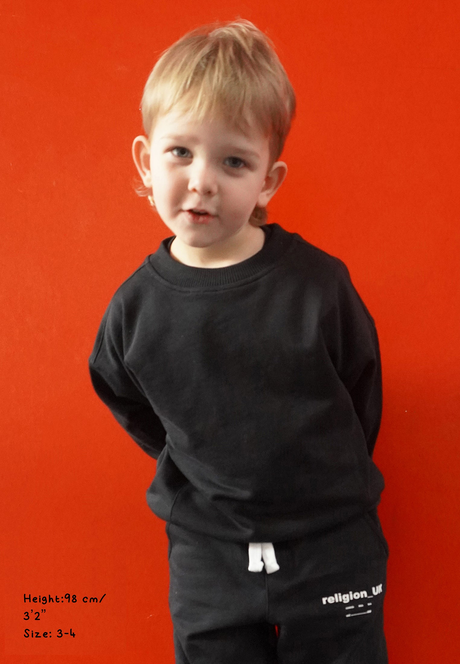 KIDS RELIGION OVERSIZED SWEATSHIRT BLACK