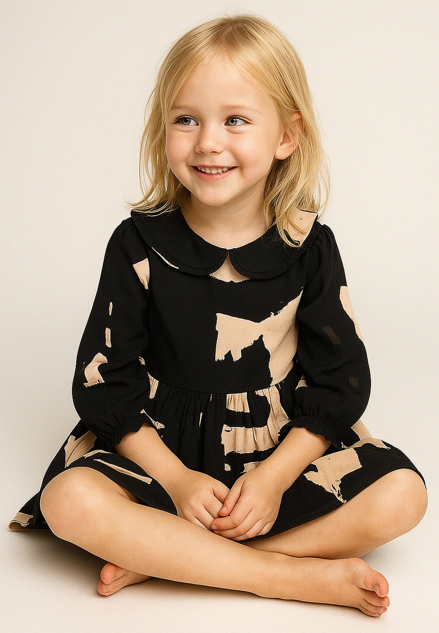 AMELIE DRESS FACADE BLACK & ASHES