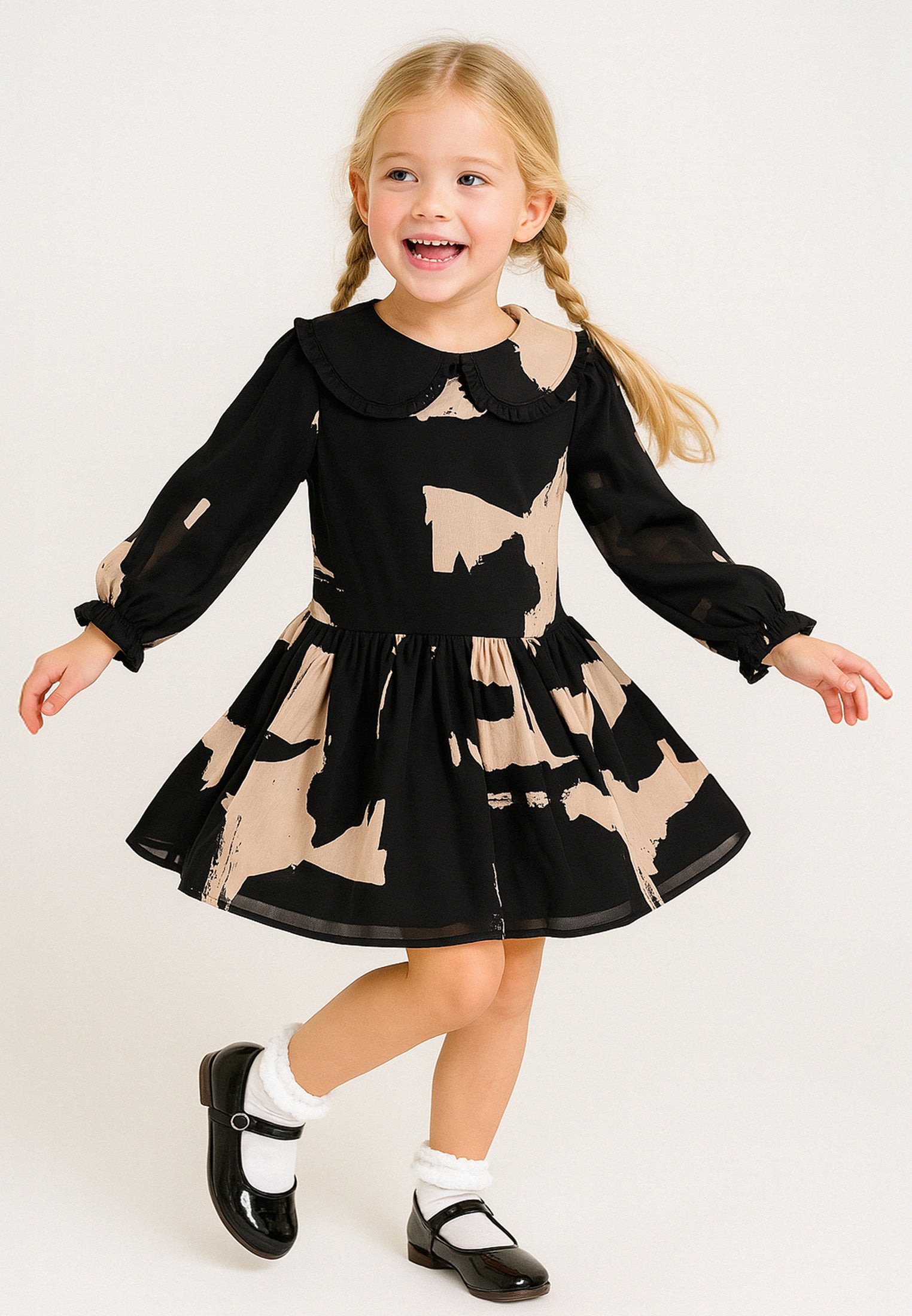 AMELIE DRESS FACADE BLACK & ASHES