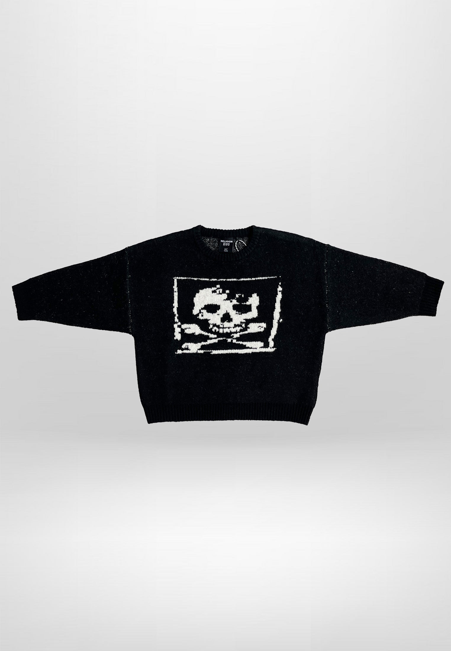 GIRLS SKULLY JUMPER BLACK