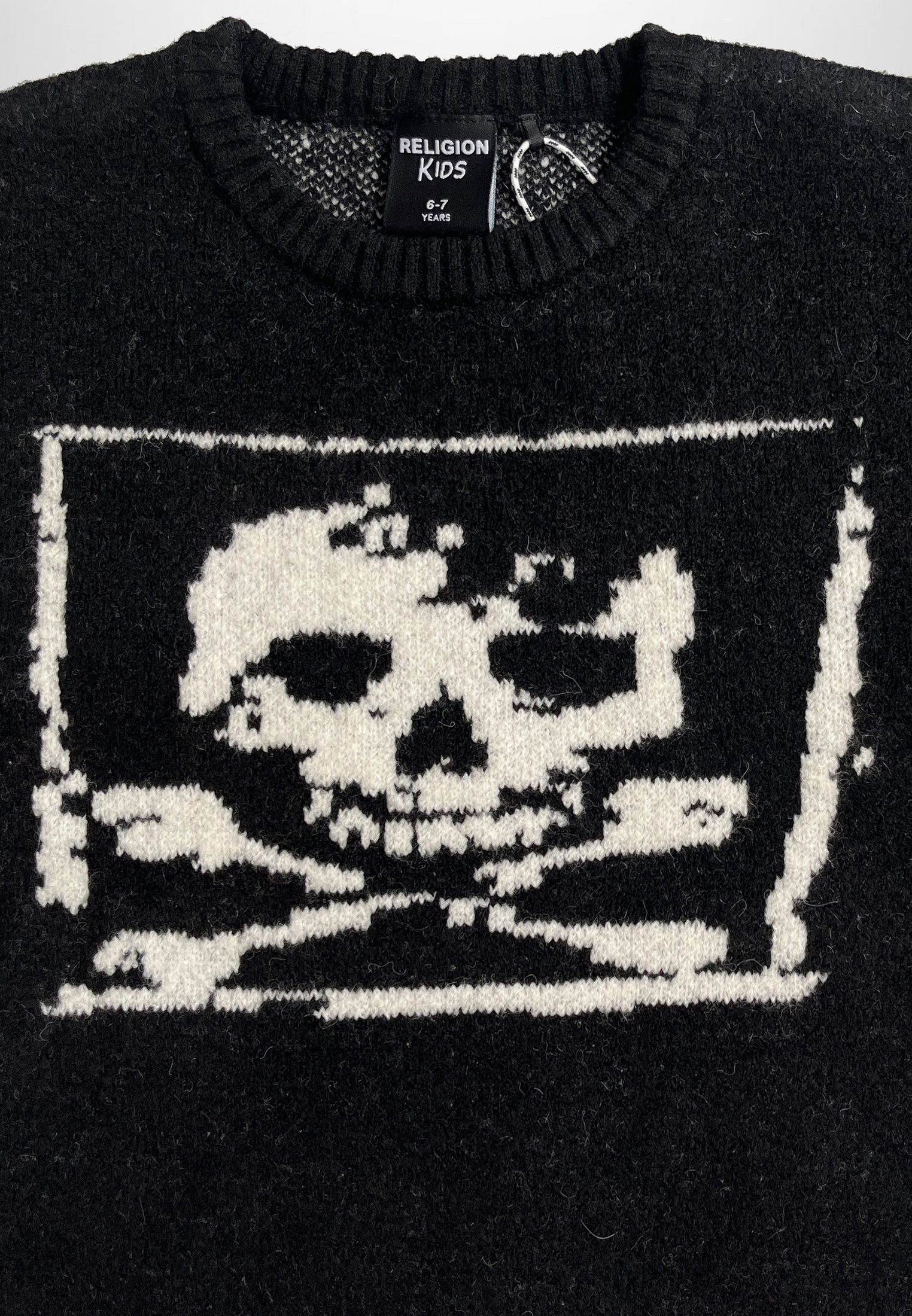 GIRLS SKULLY JUMPER BLACK
