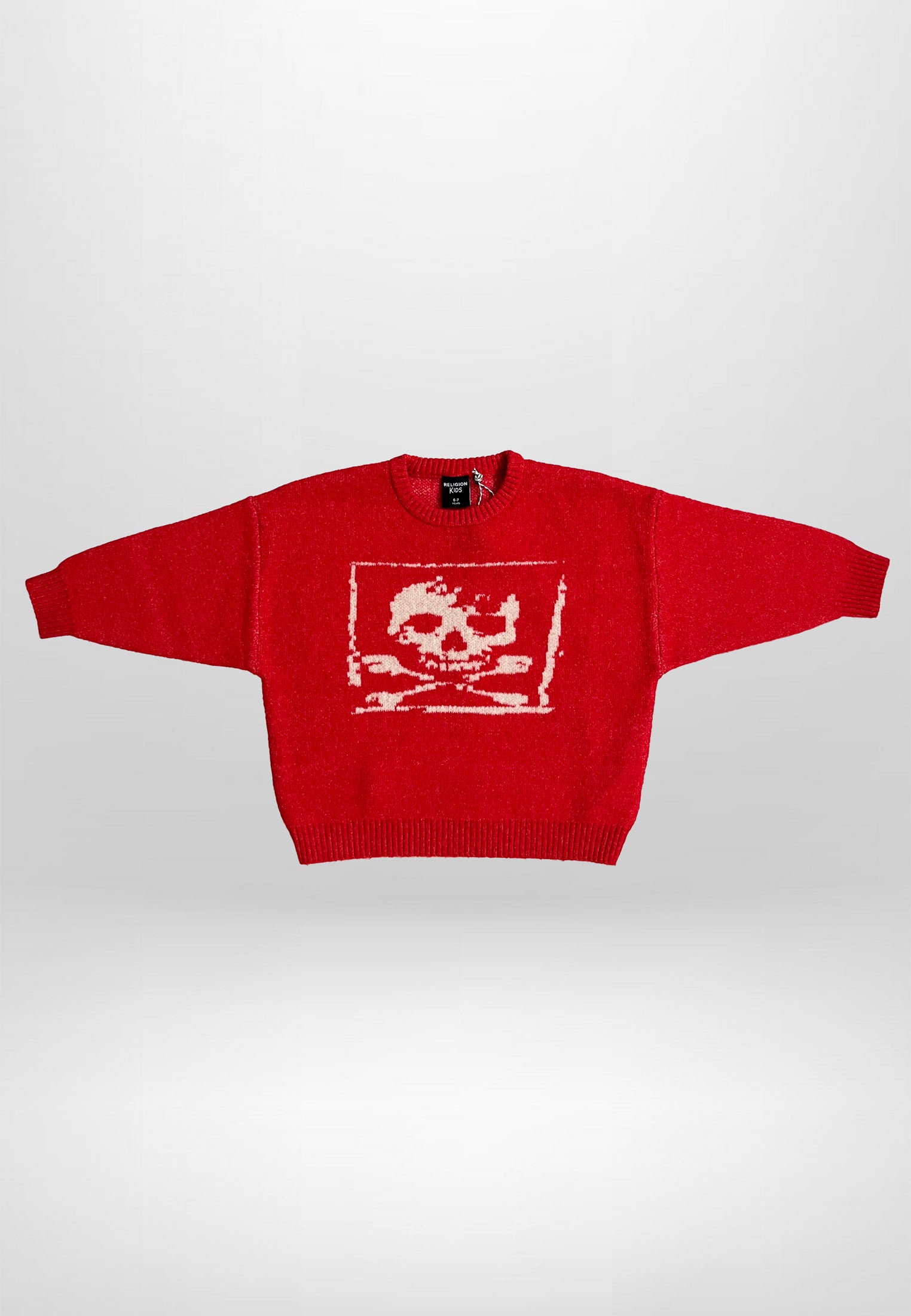 GIRLS SKULLY JUMPER RED