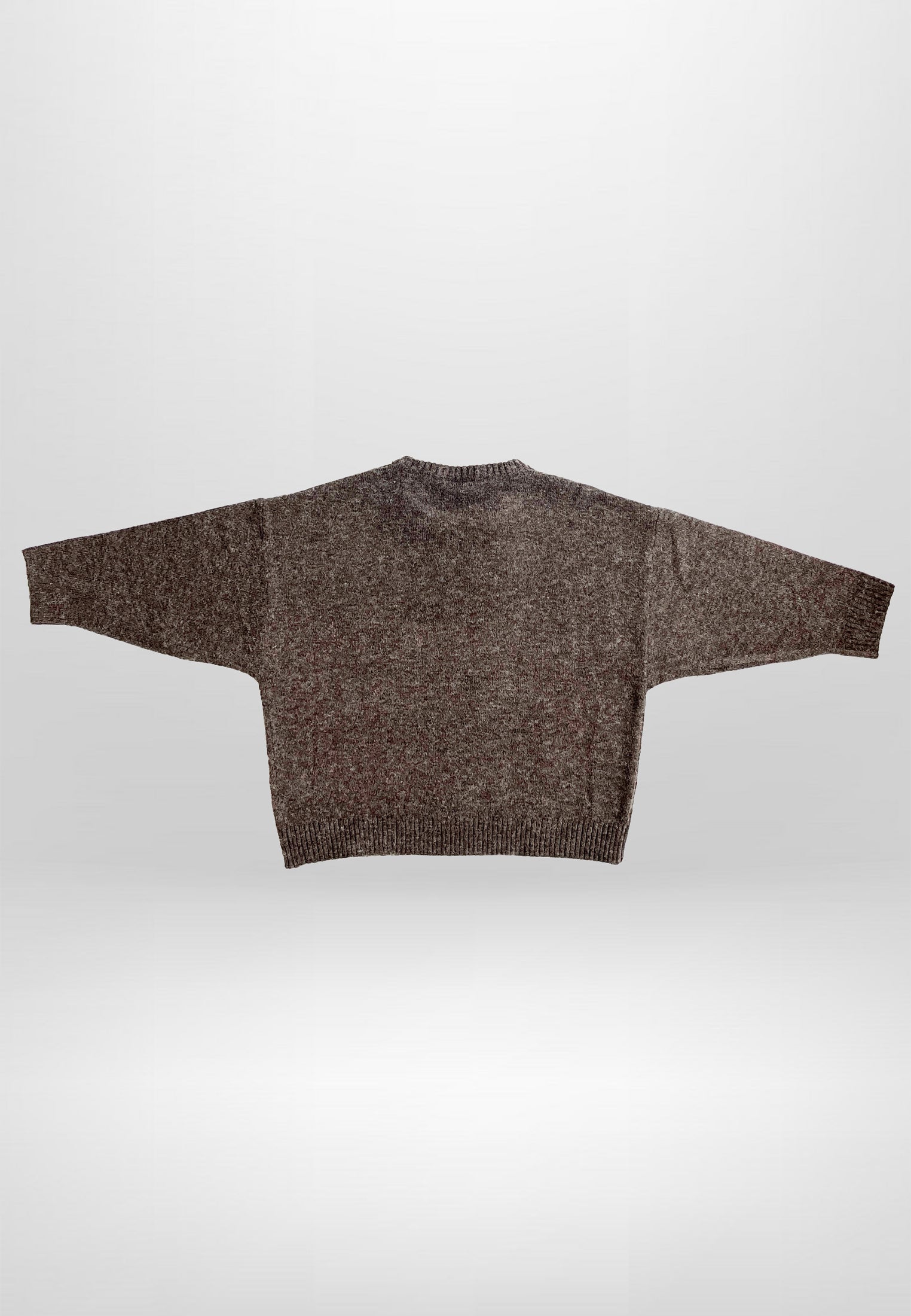 GIRLS SKULLY LOGO JUMPER DARK BROWN