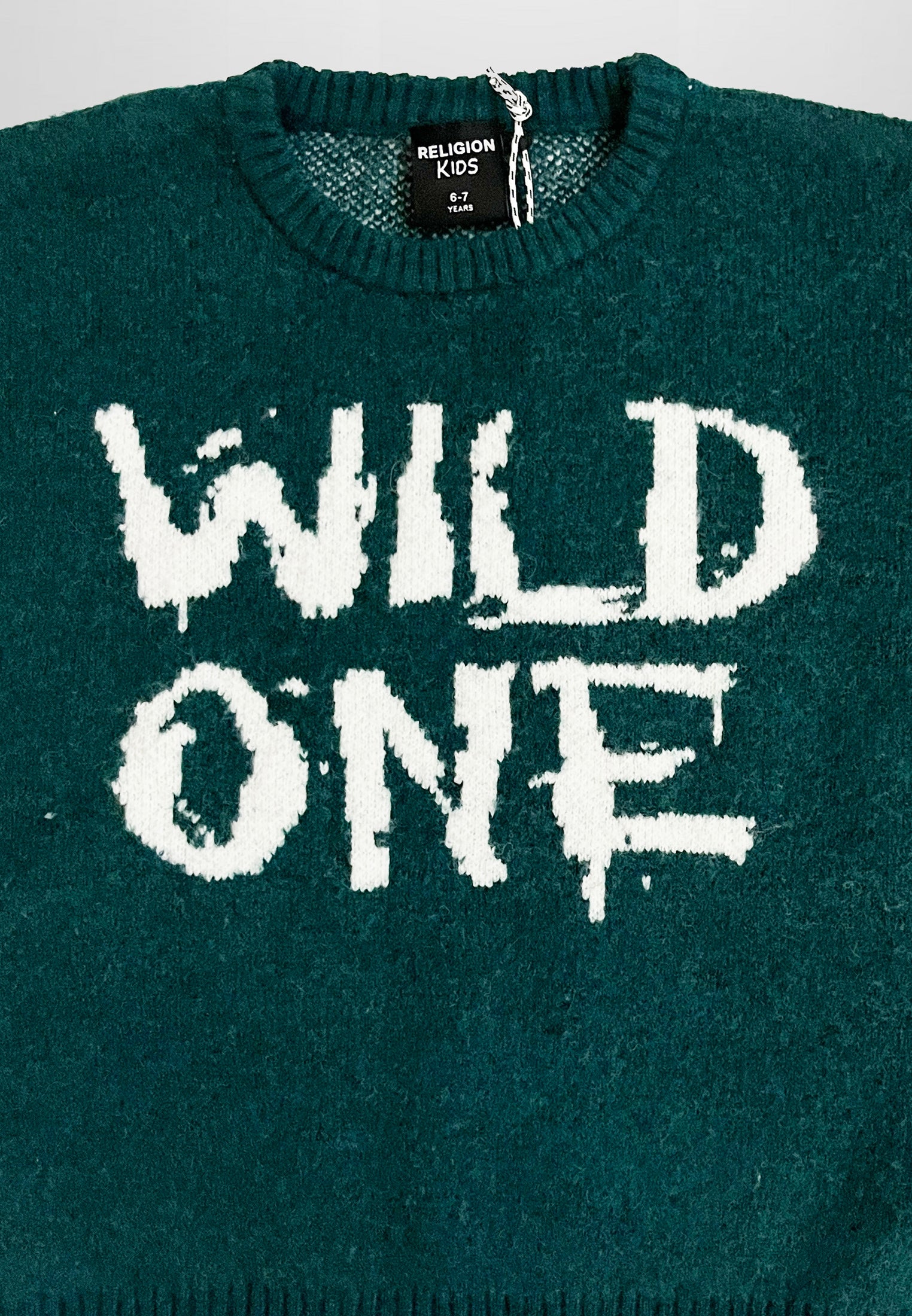 GIRLS WILD ONE JUMPER FOREST GREEN