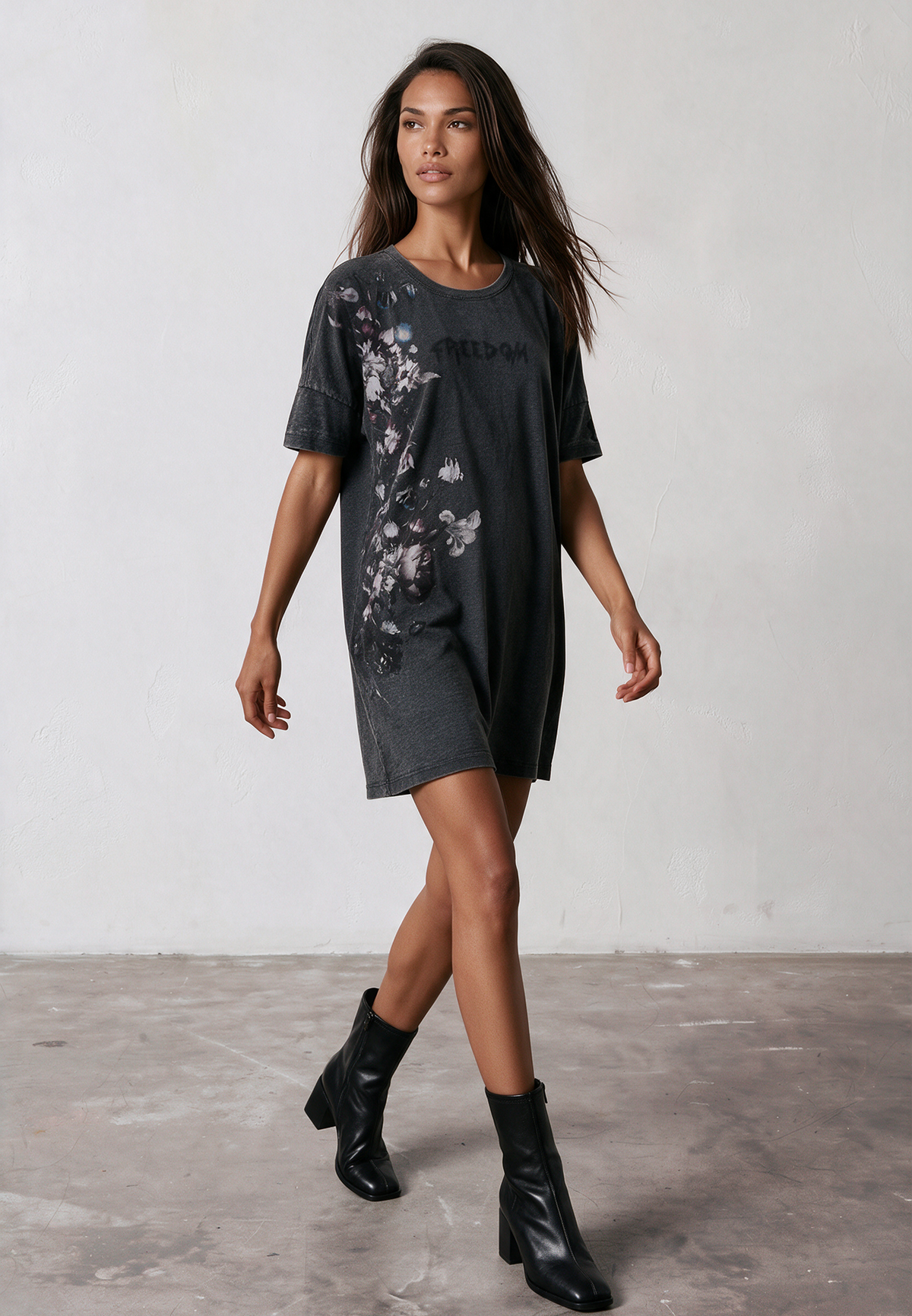 FREEDOM DRESS WASHED BLACK