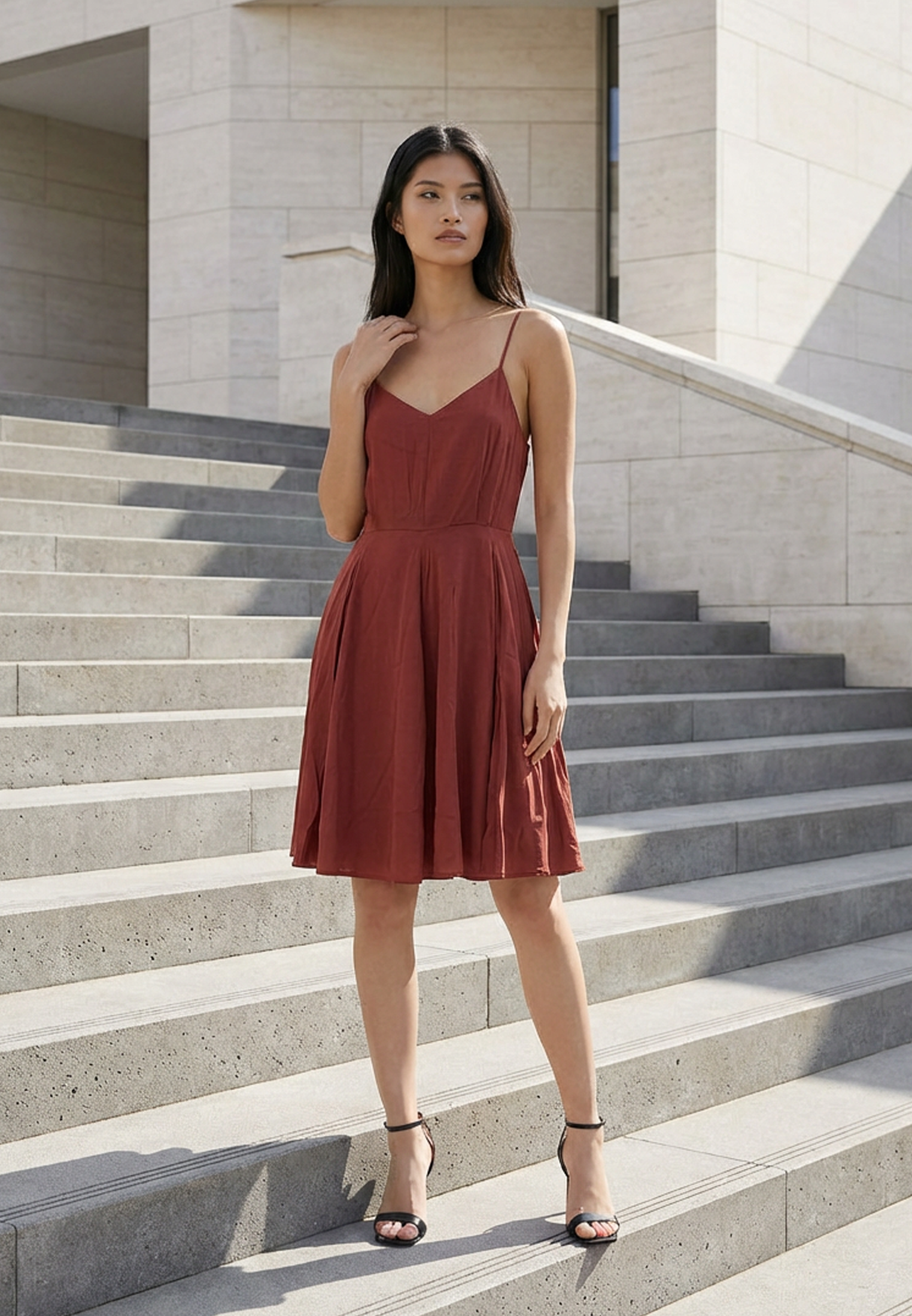 JEWEL MINI DRESS CARDINAL