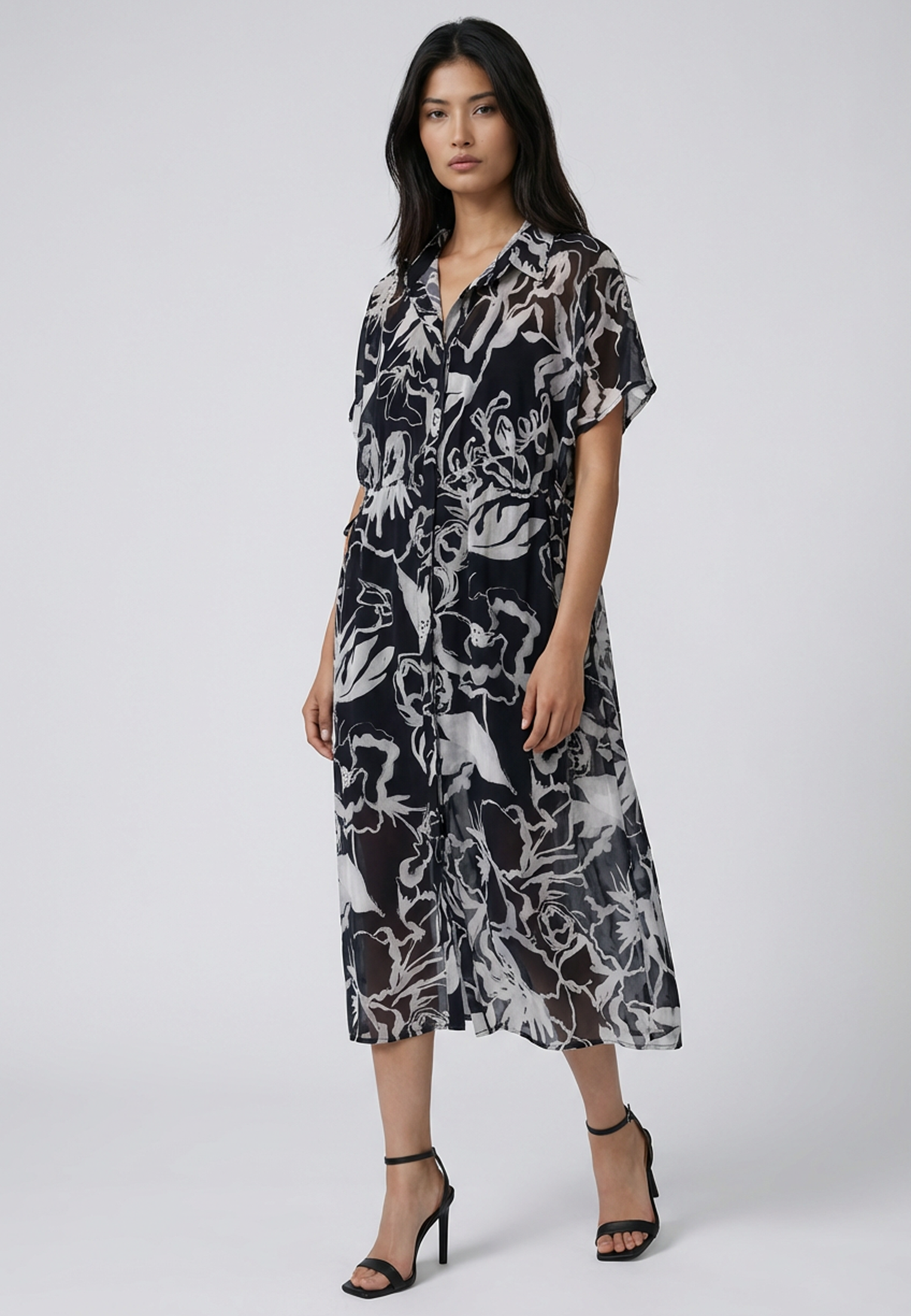 NOBLE SHIRTDRESS RISE BLACK