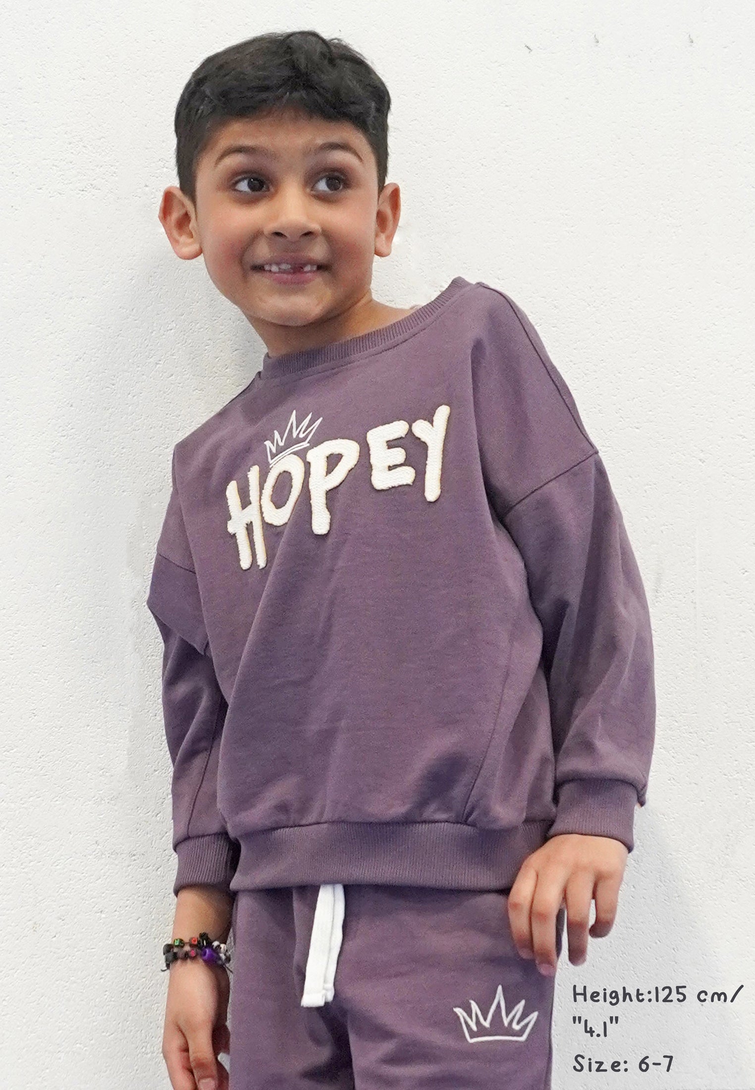 KIDS HOPEY OVERSIZED SWEATSHIRT MAUVE