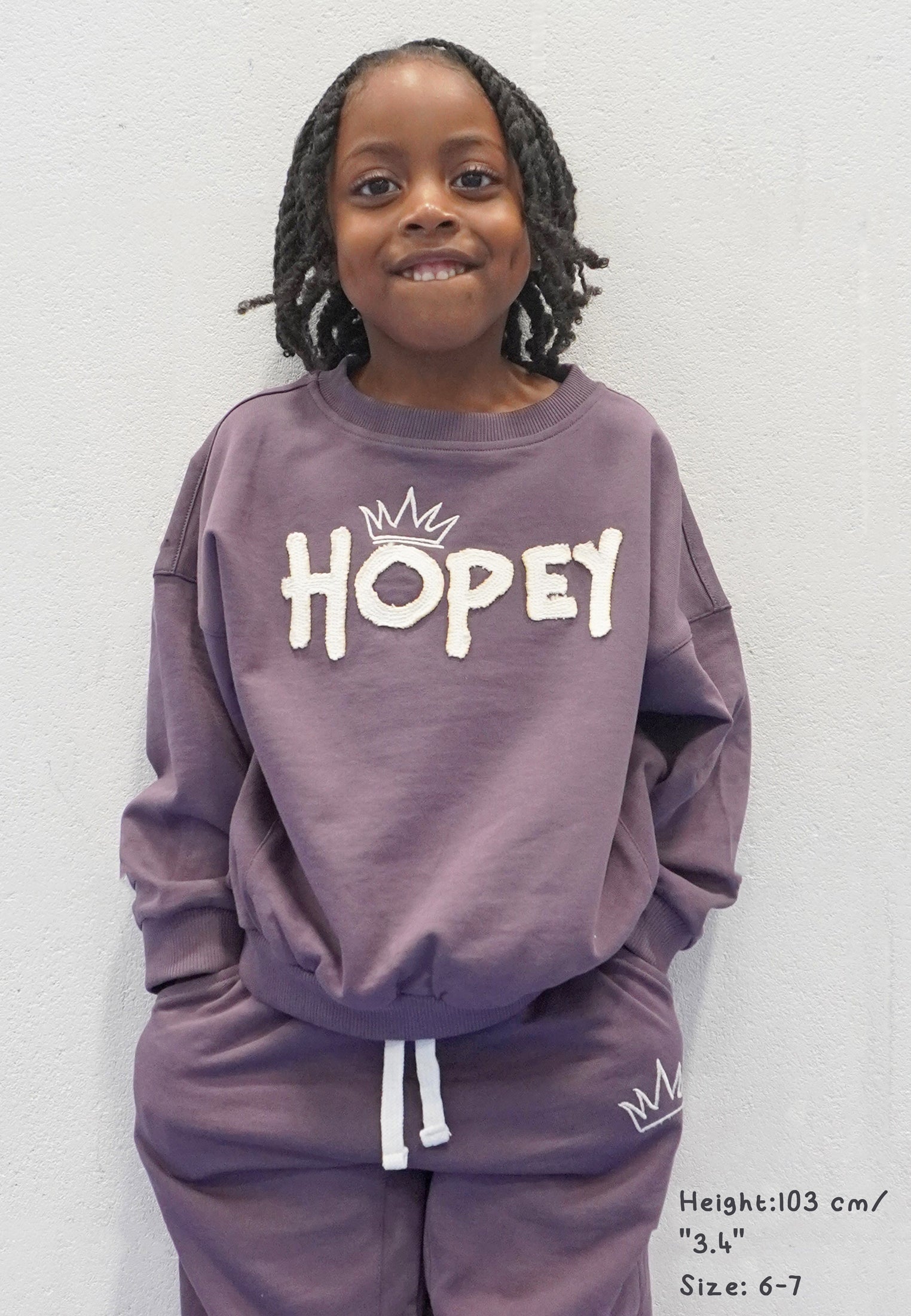 KIDS HOPEY OVERSIZED SWEATSHIRT MAUVE