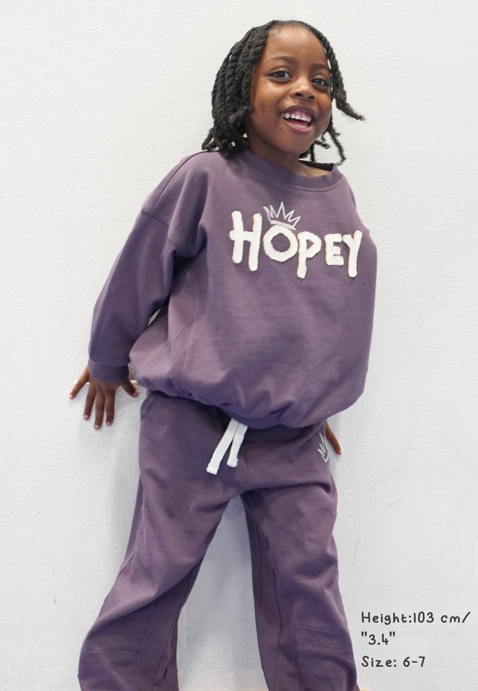 KIDS HOPEY OVERSIZED SWEATSHIRT MAUVE
