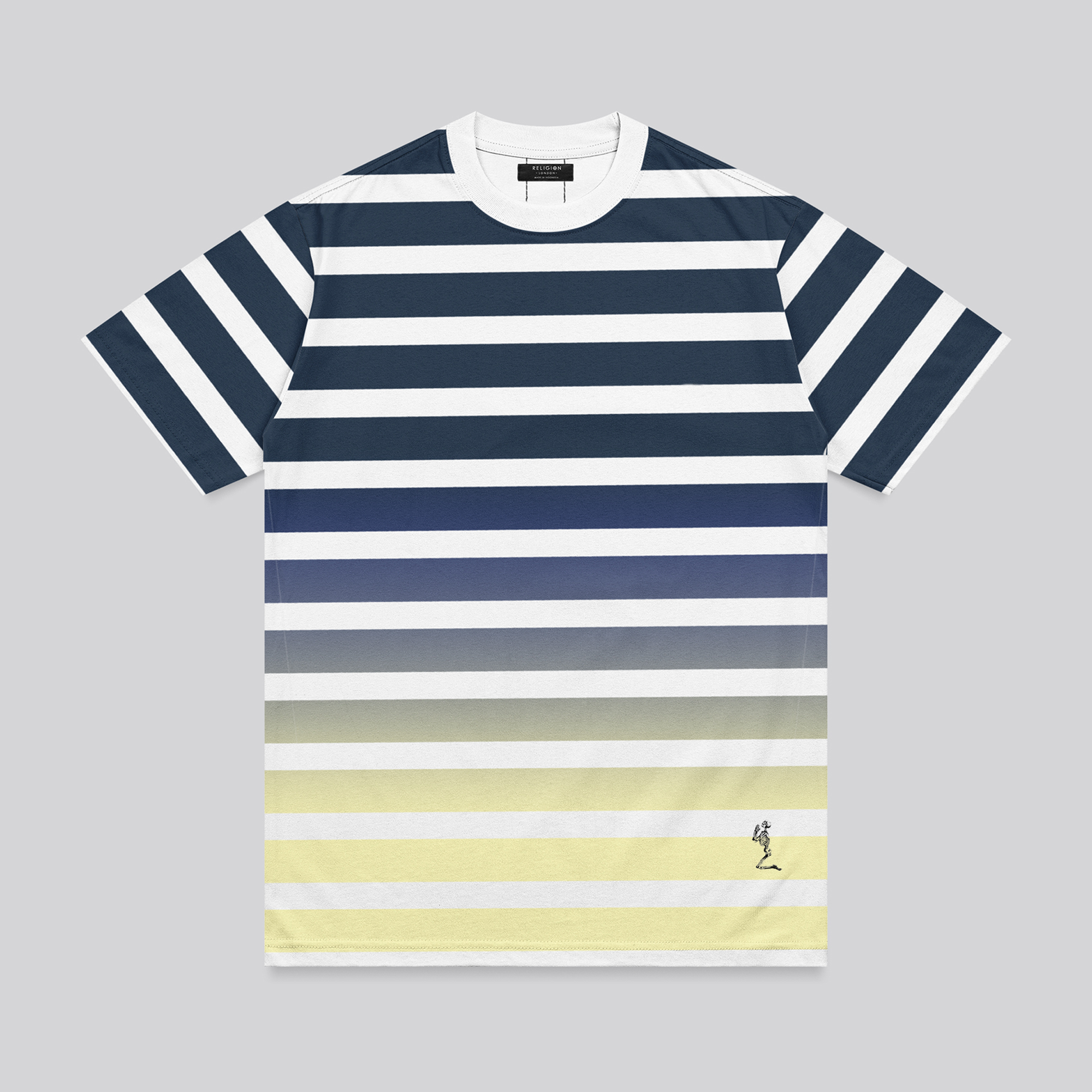 GRADIENT T-SHIRT COBALT BLUE & LEMON