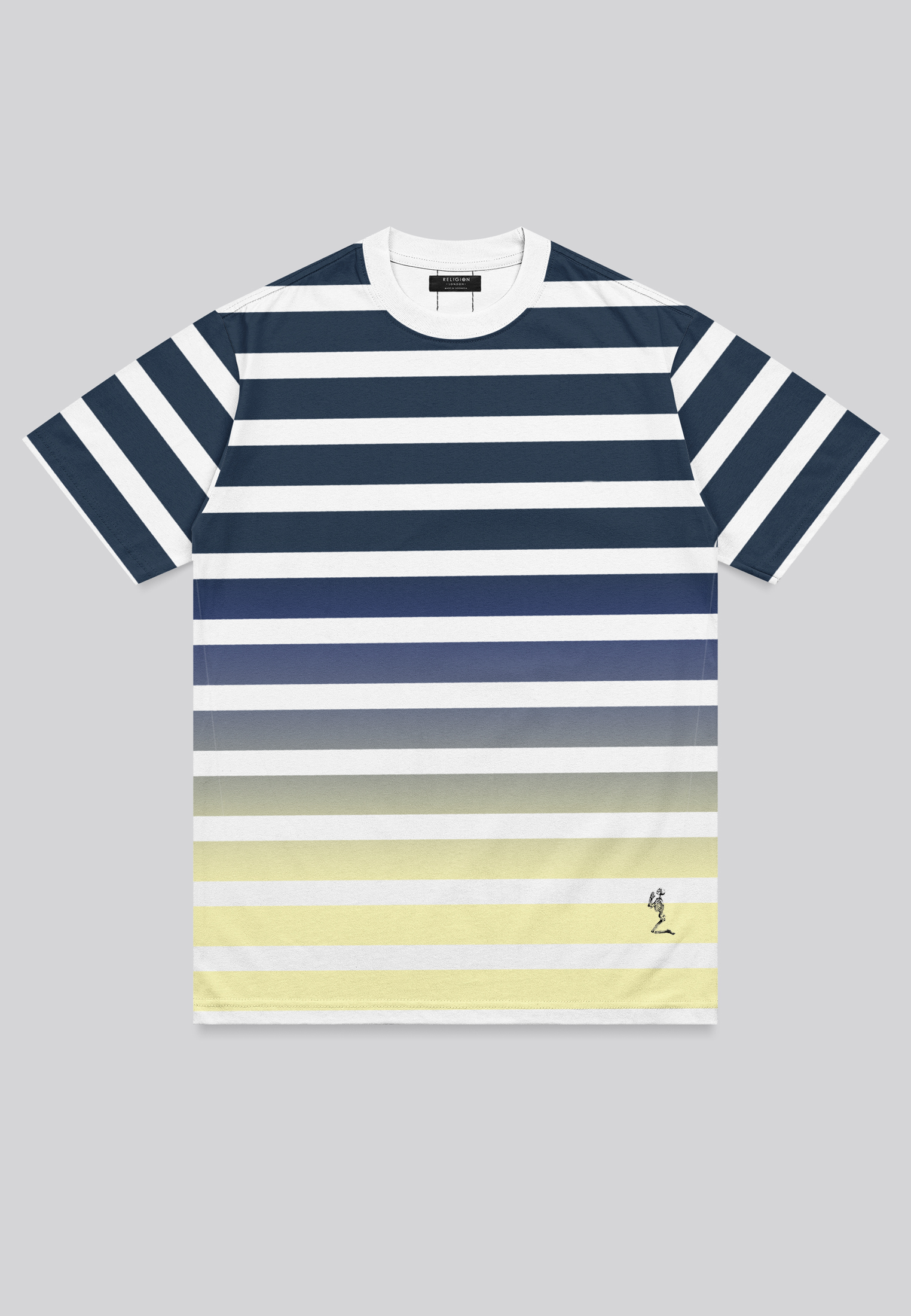 GRADIENT T-SHIRT COBALT BLUE & LEMON