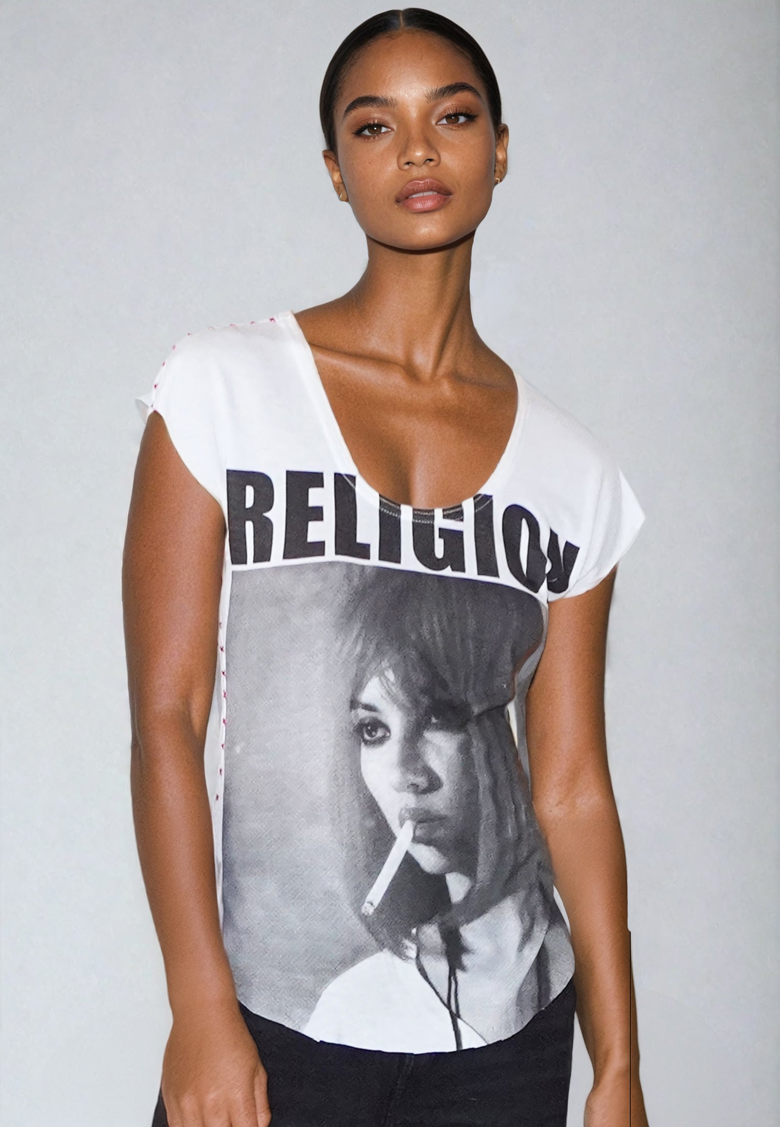 SMOKING GIRLS T-SHIRT WHITE