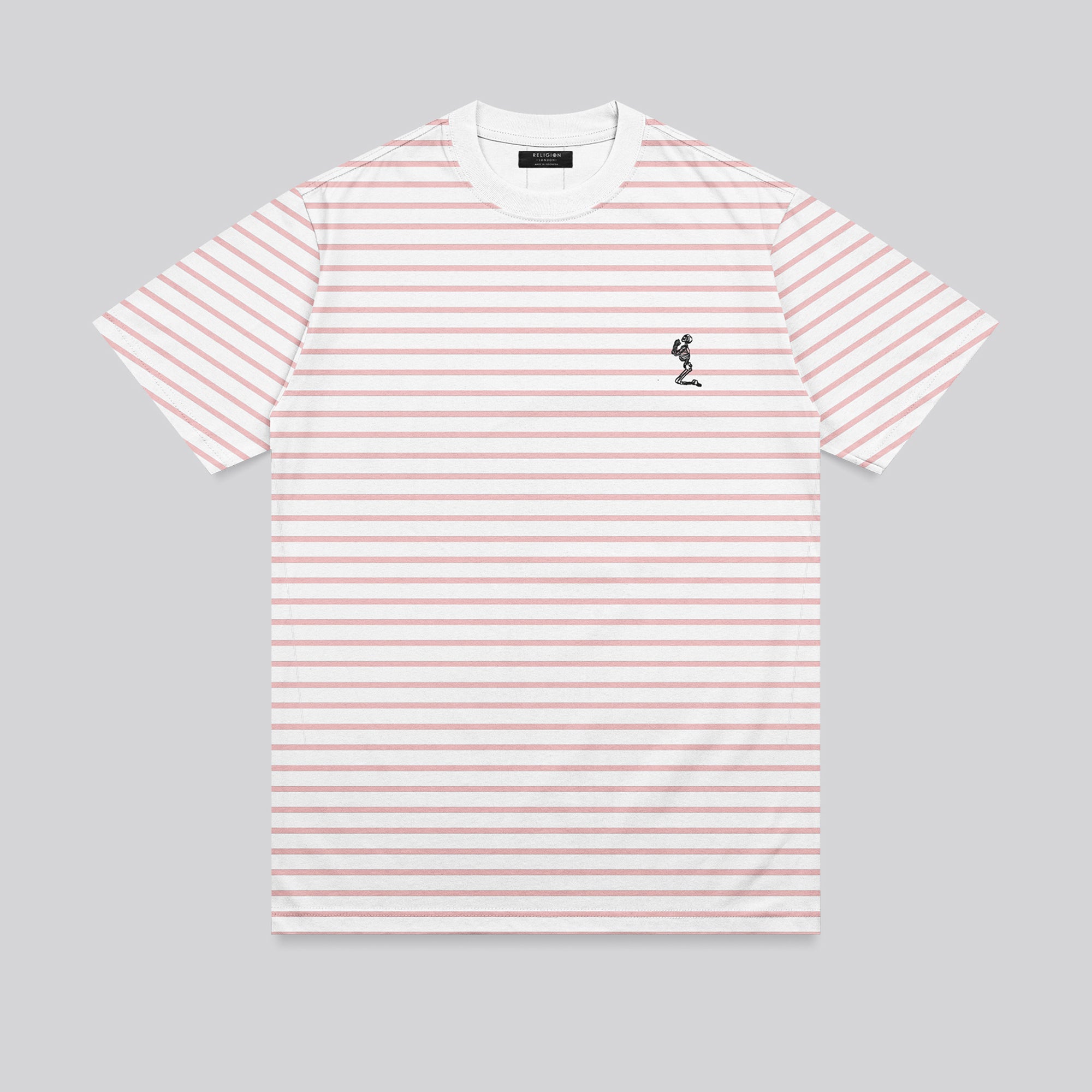 STRIPE T-SHIRT PALE PINK