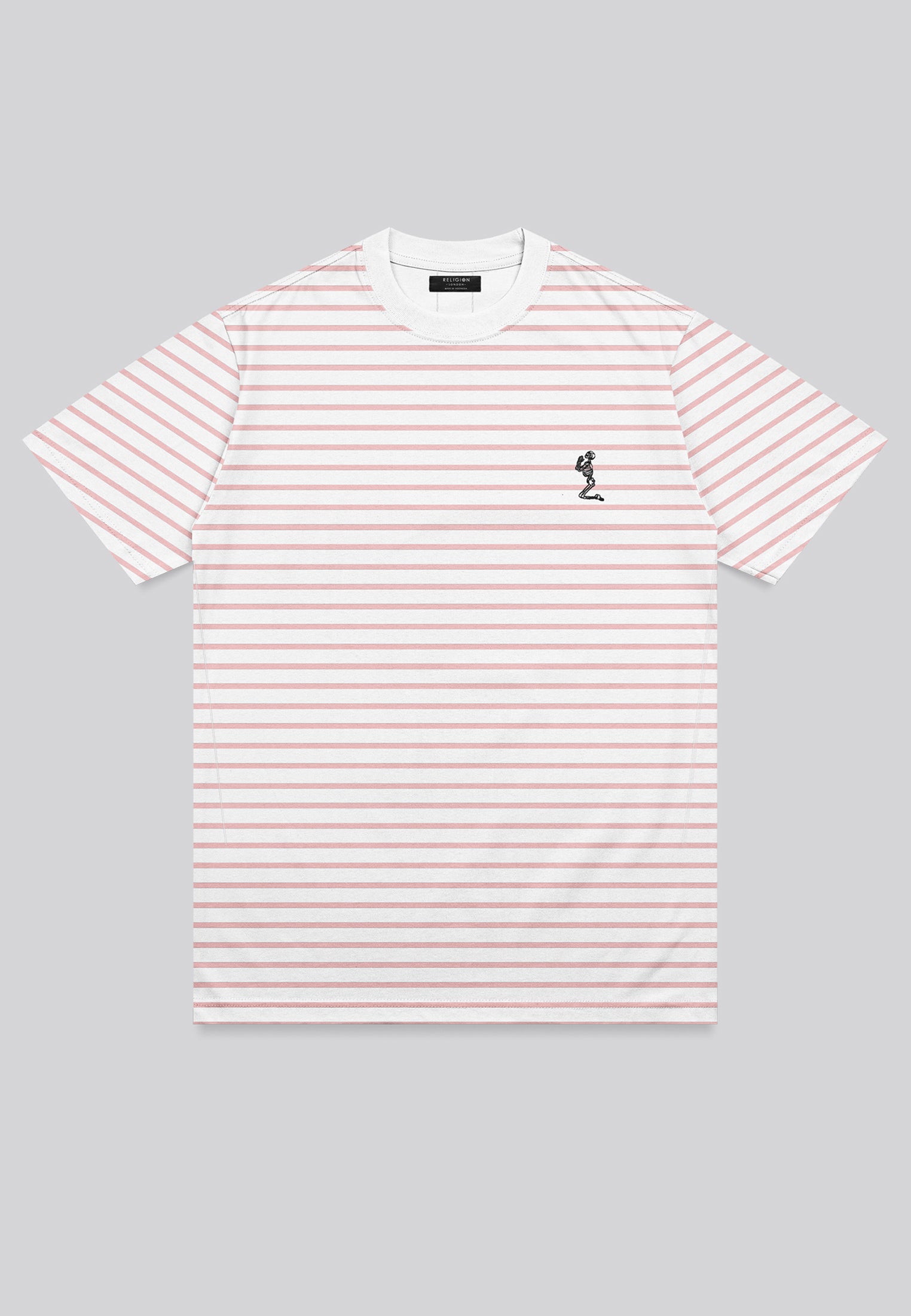 STRIPE T-SHIRT PALE PINK