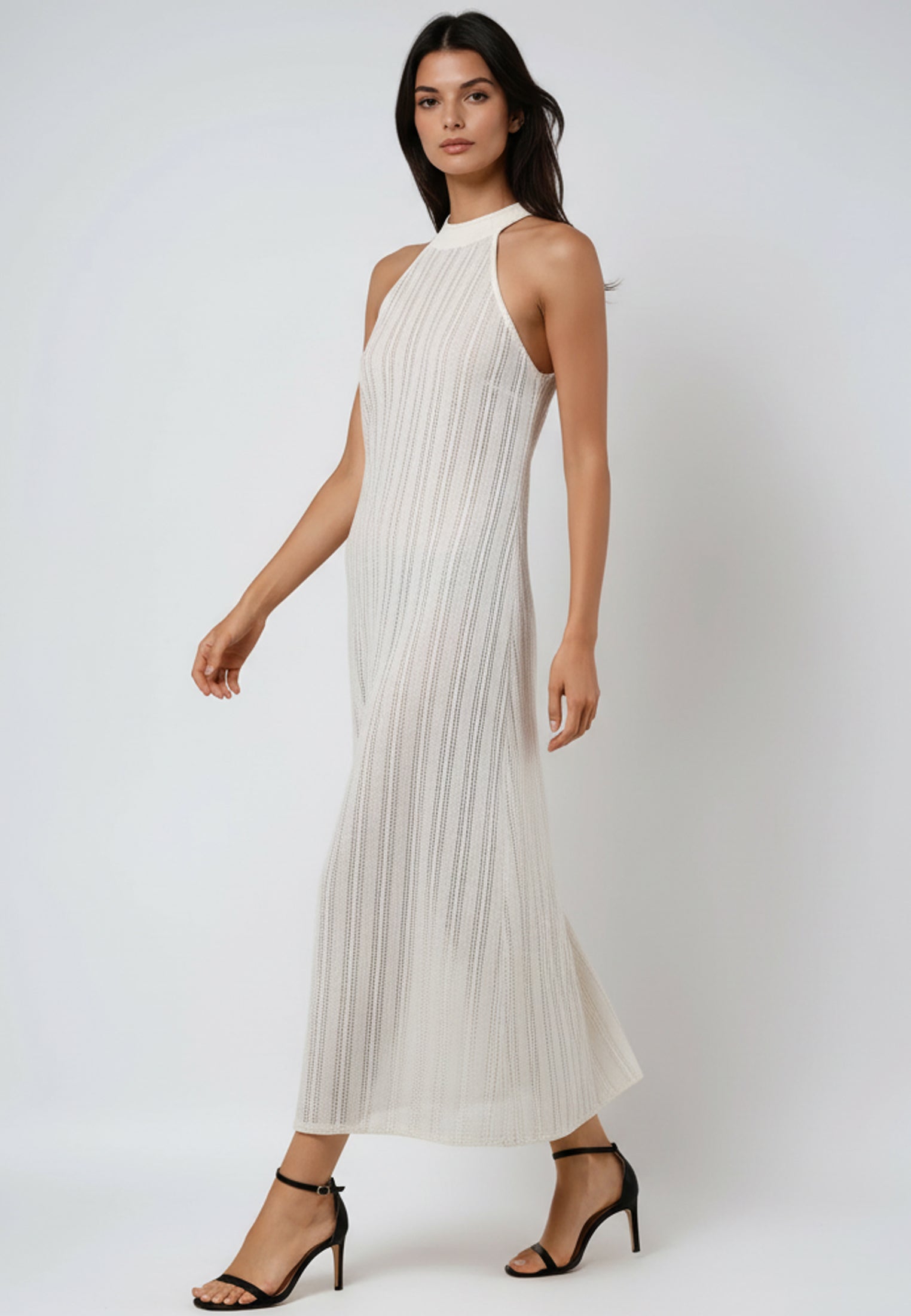 CRUSH DRESS WHITE