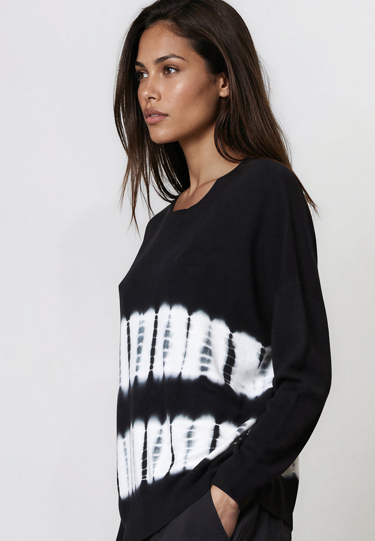 FADE TIE DYE COTTON JUMPER FADE PRINT