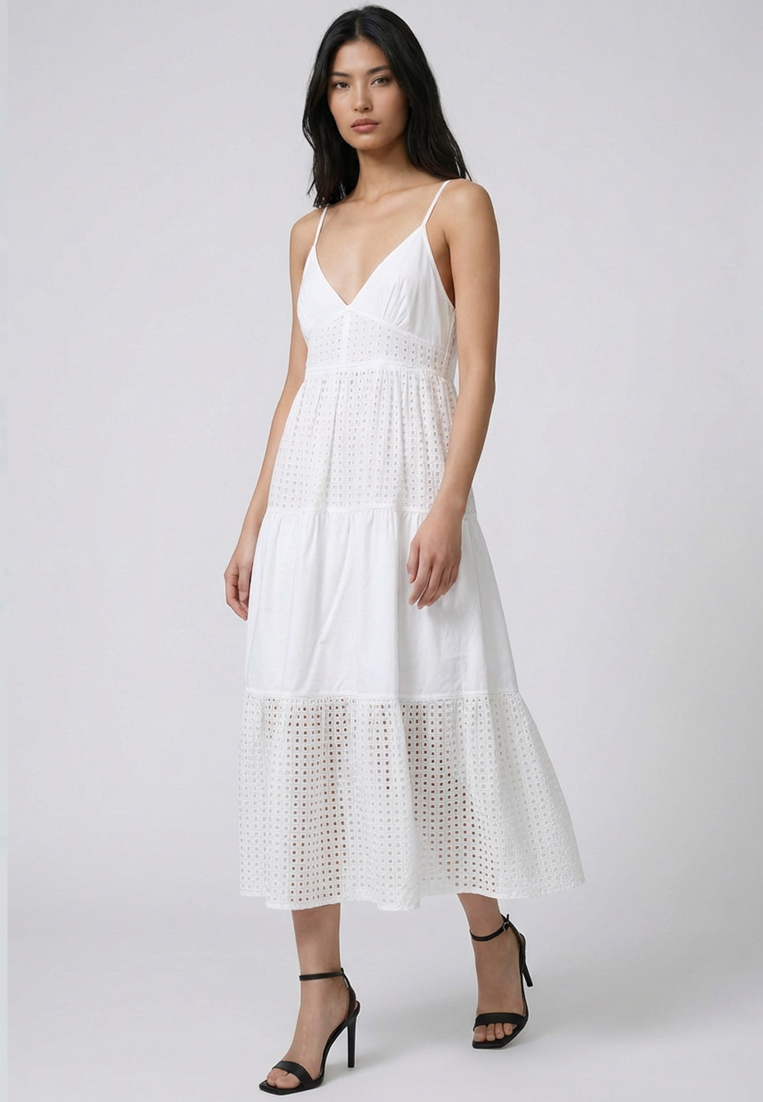 ONYX DRESS WHITE BRODERIE