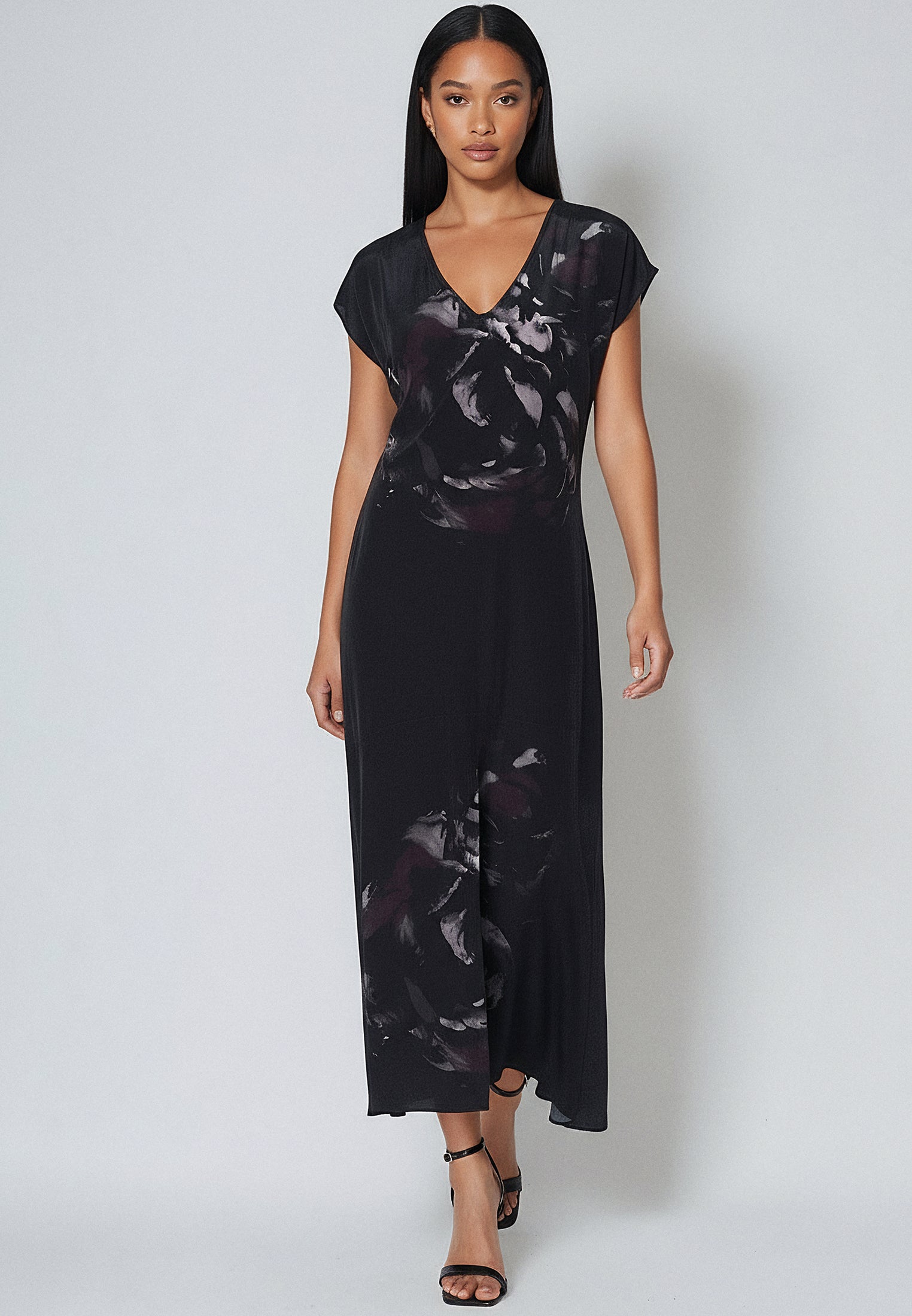 STRIKE MAXI DRESS RADIANT GUNMETAL