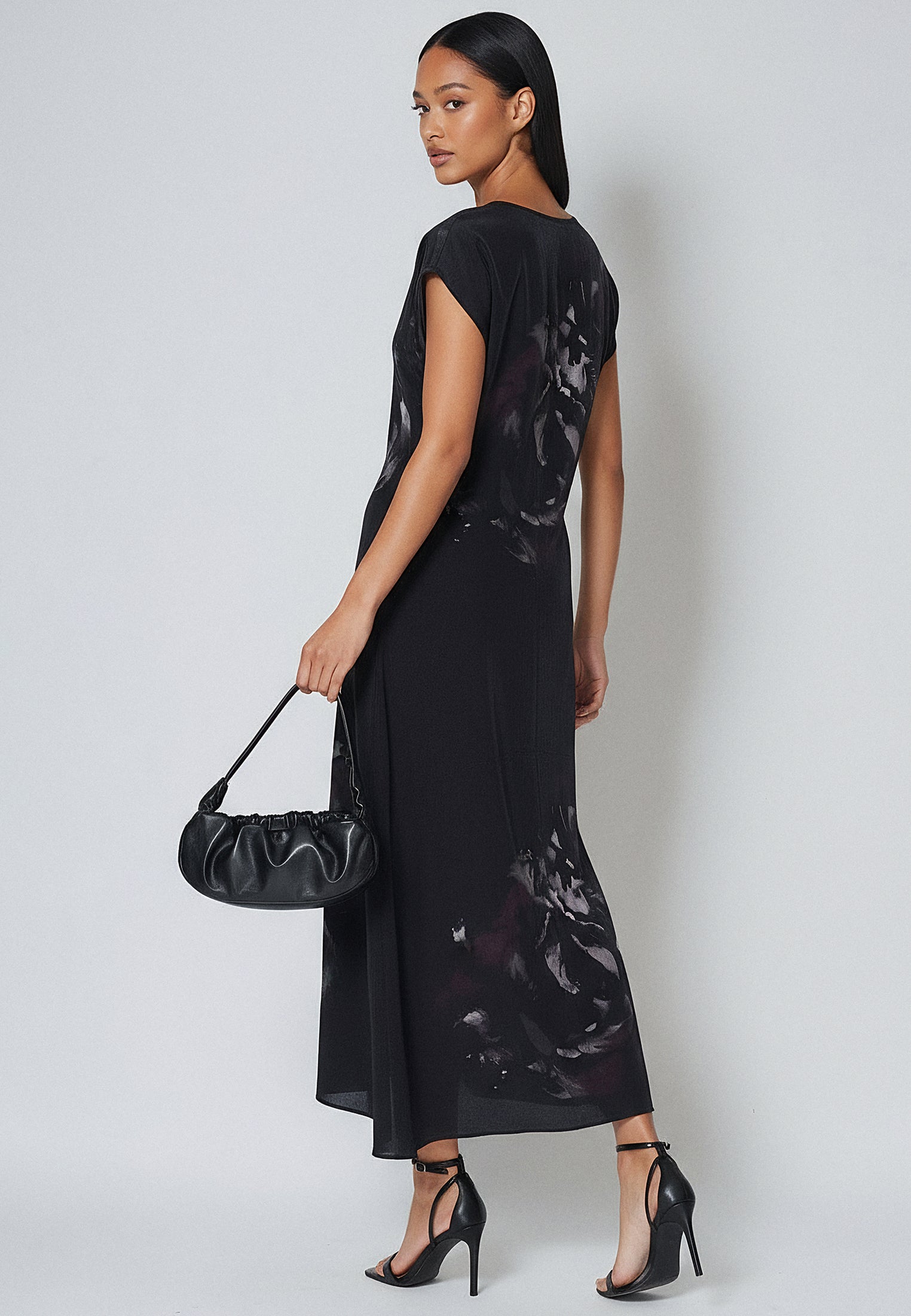 STRIKE MAXI DRESS RADIANT GUNMETAL