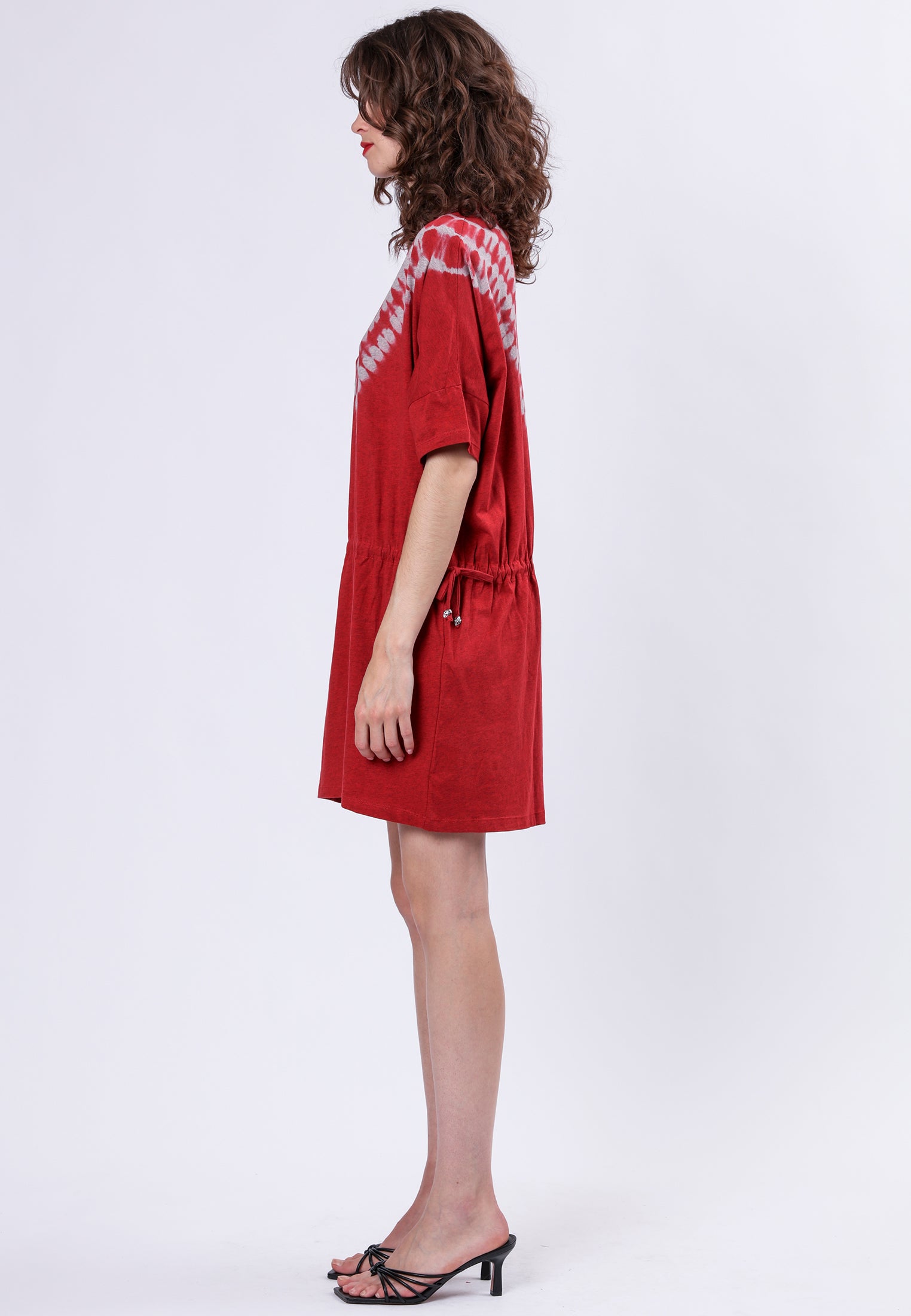 FOREVER DRESS BRICK RED & MAUVE