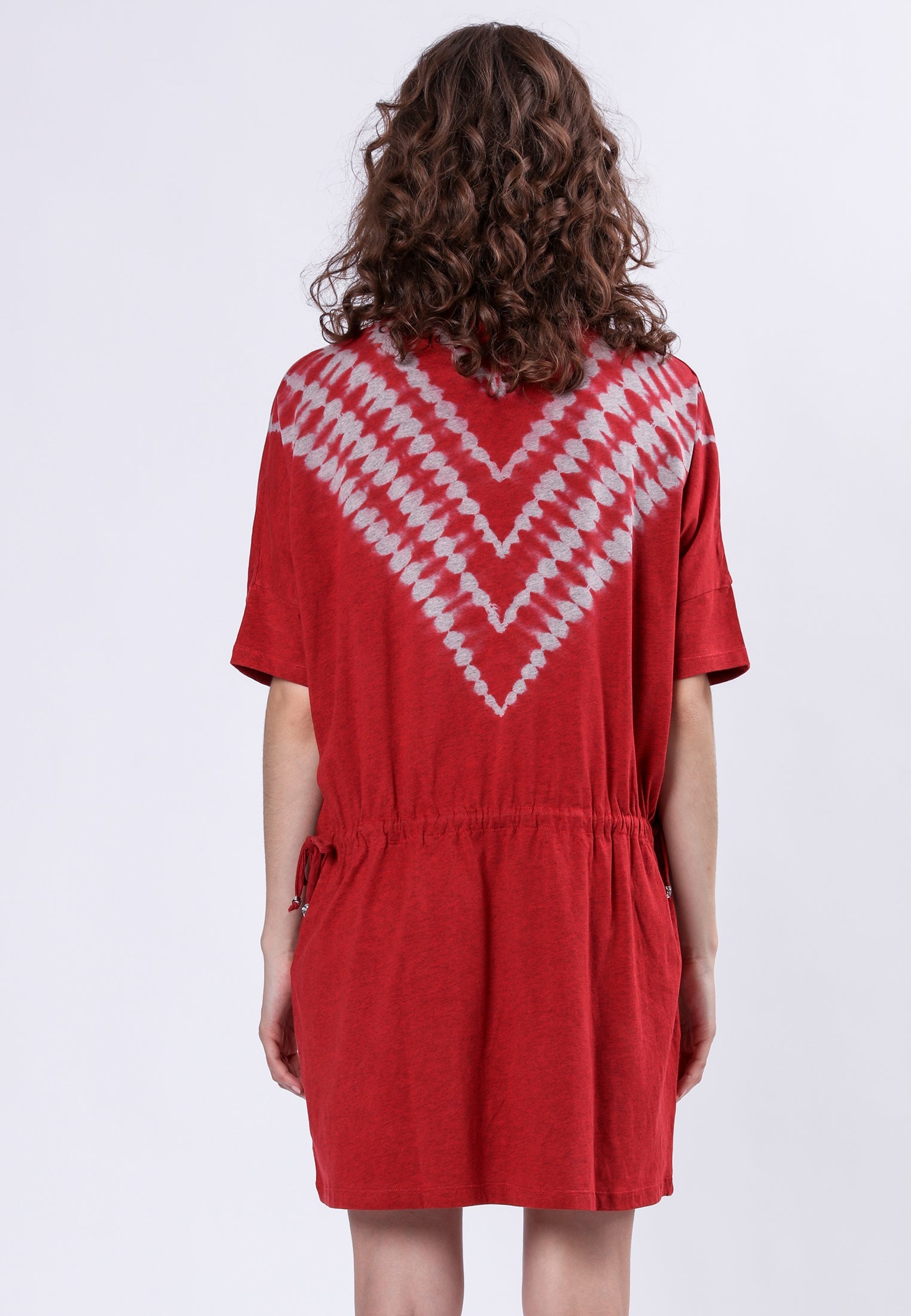 FOREVER DRESS BRICK RED & MAUVE