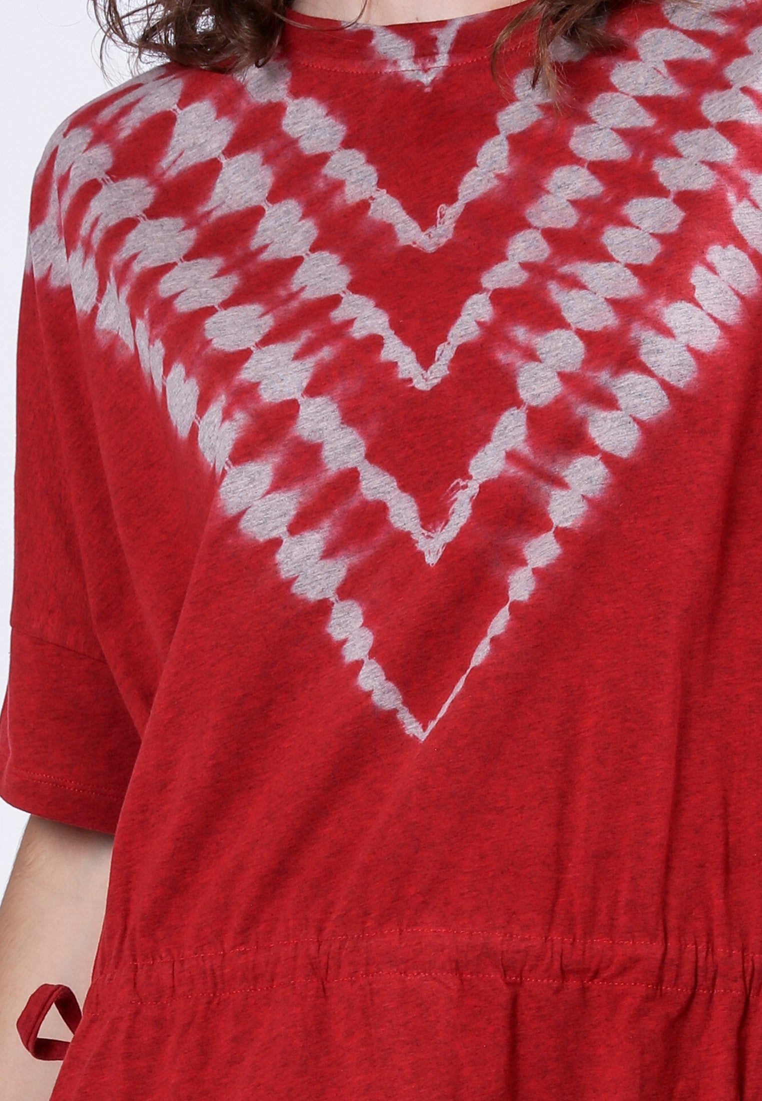 FOREVER DRESS BRICK RED & MAUVE