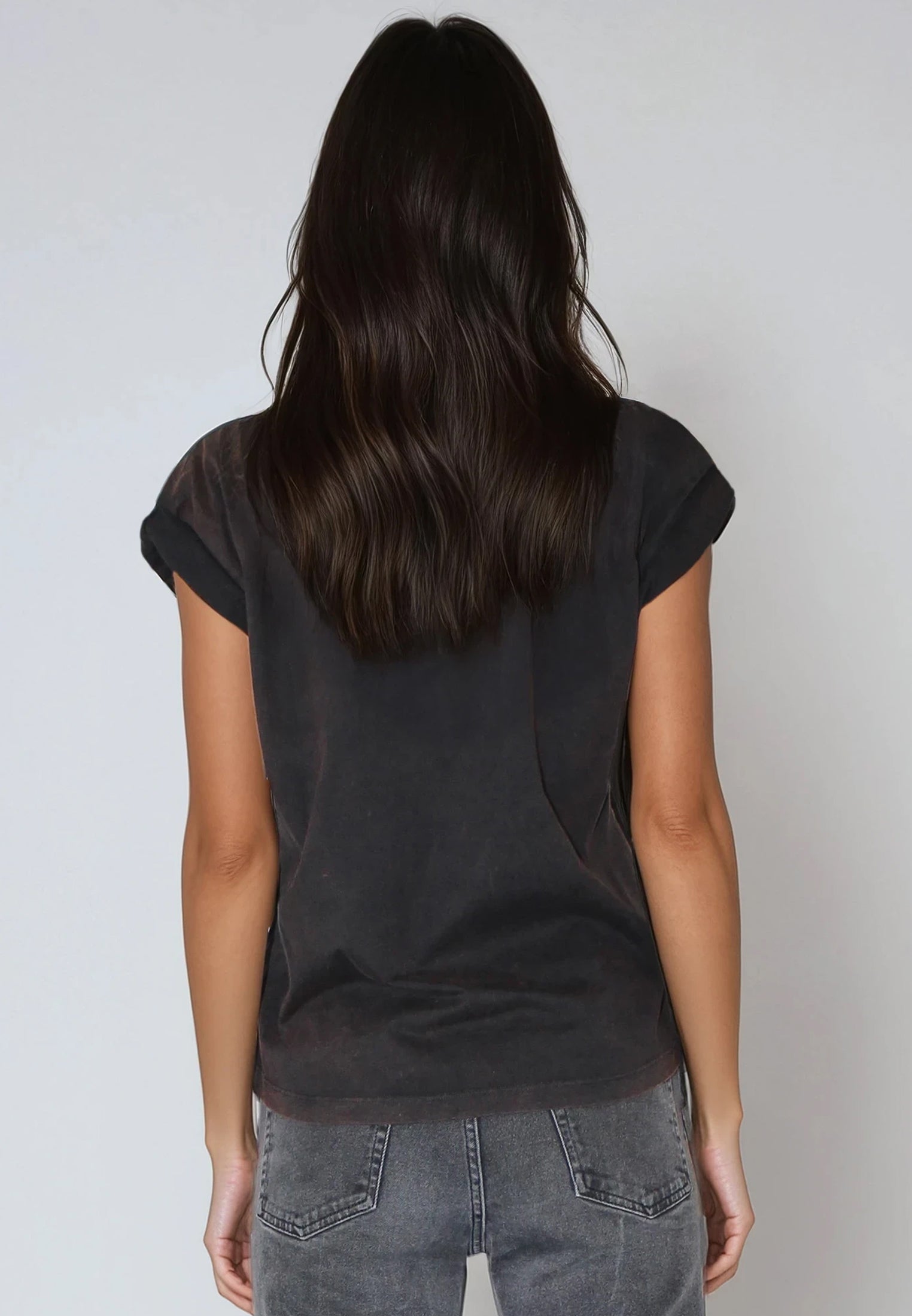 ROLLED CAP SLEEVE CHOCOLATE RUST