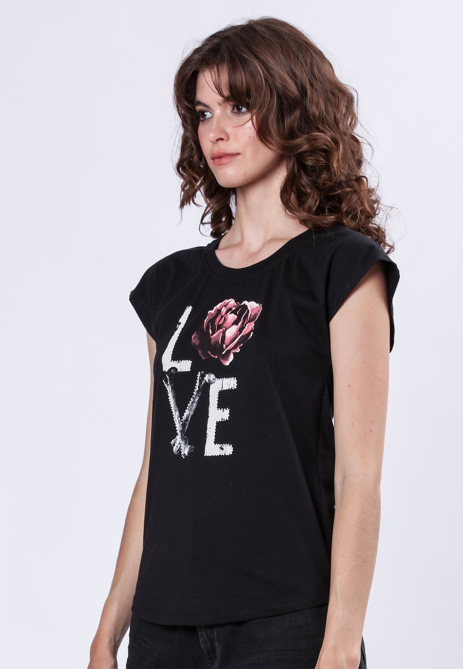 SPIRIT T-SHIRT LOVE BLACK