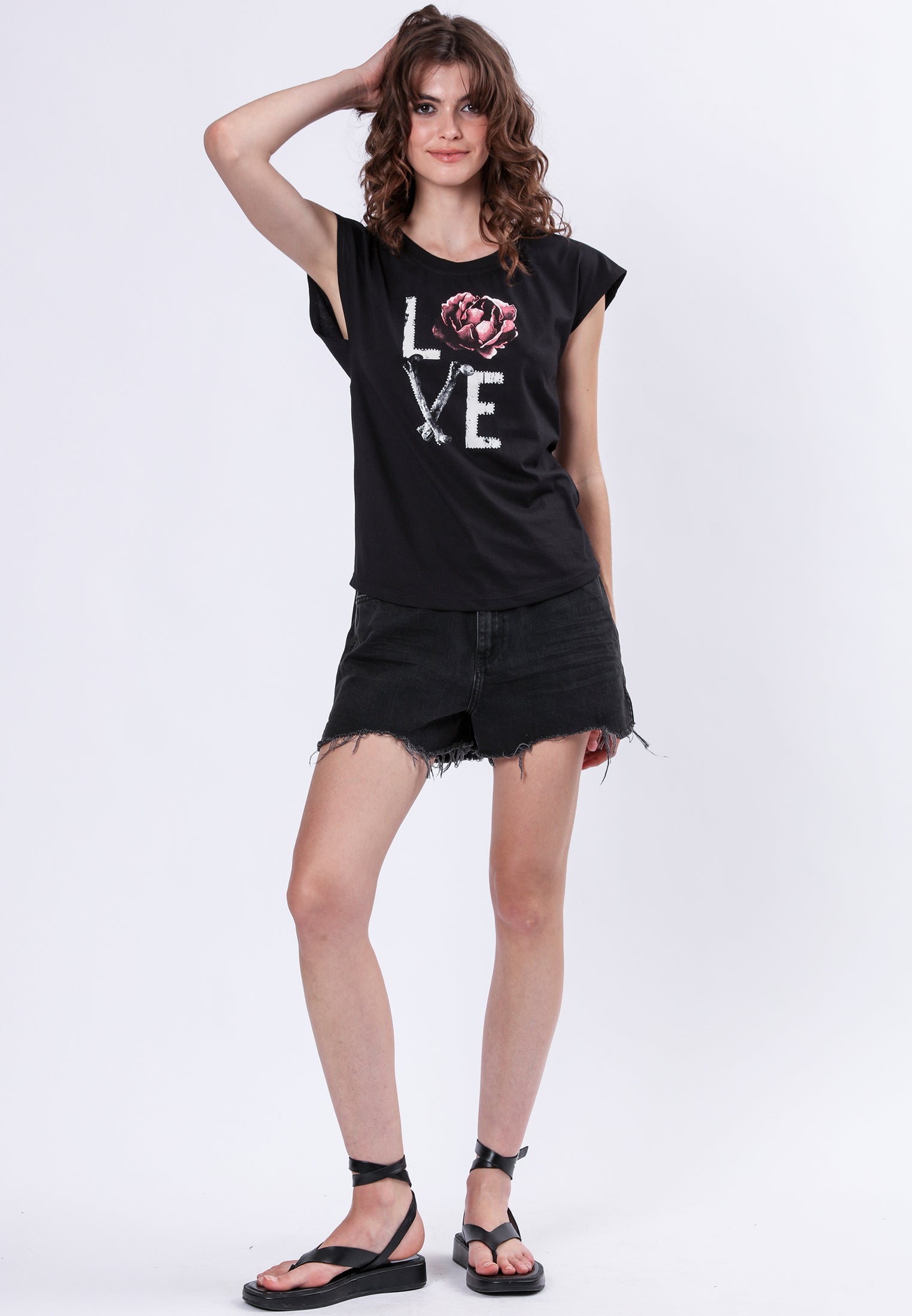 SPIRIT T-SHIRT LOVE BLACK