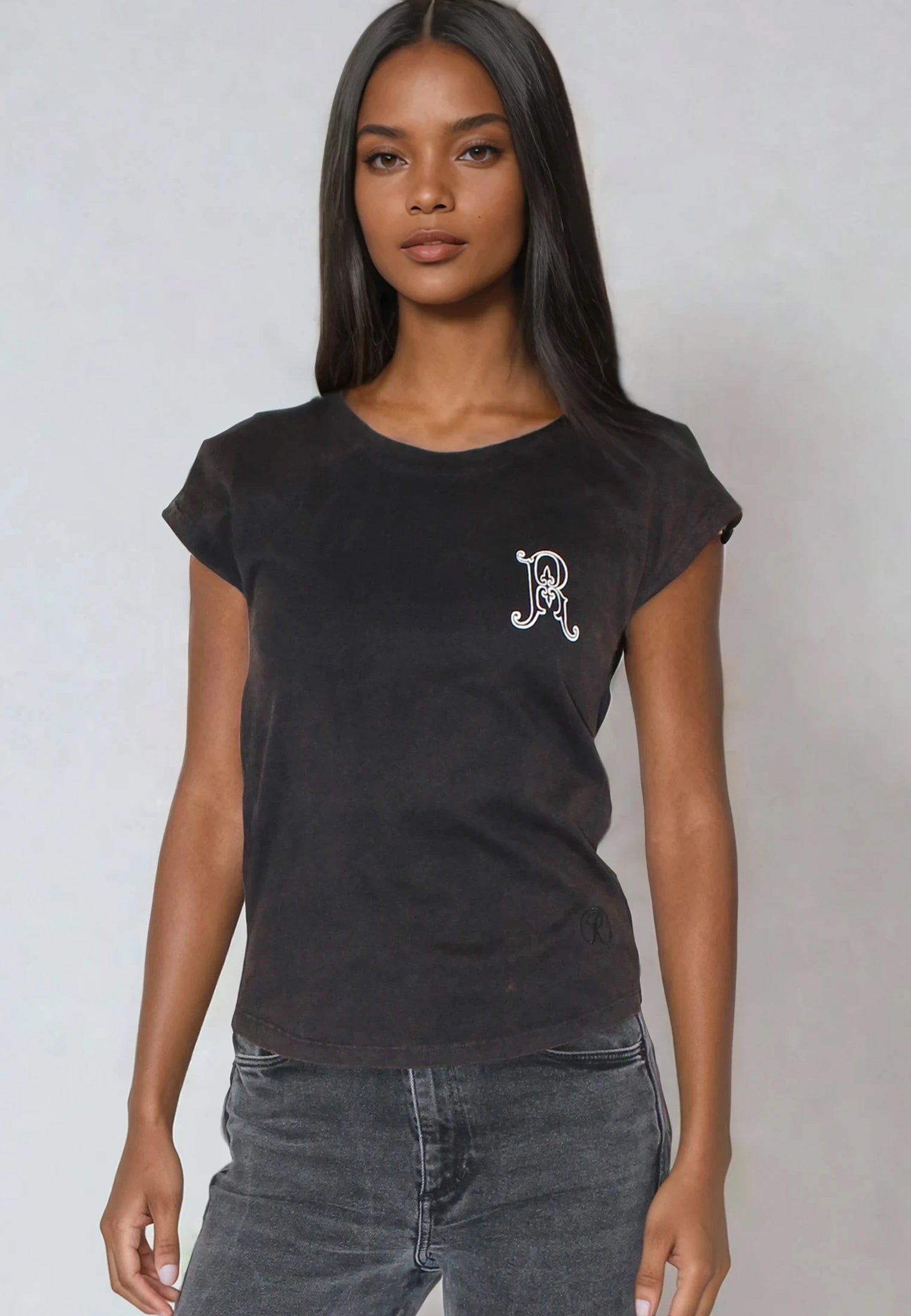 SPLIT SHOULDER T-SHIRT CHOCOLATE RUST