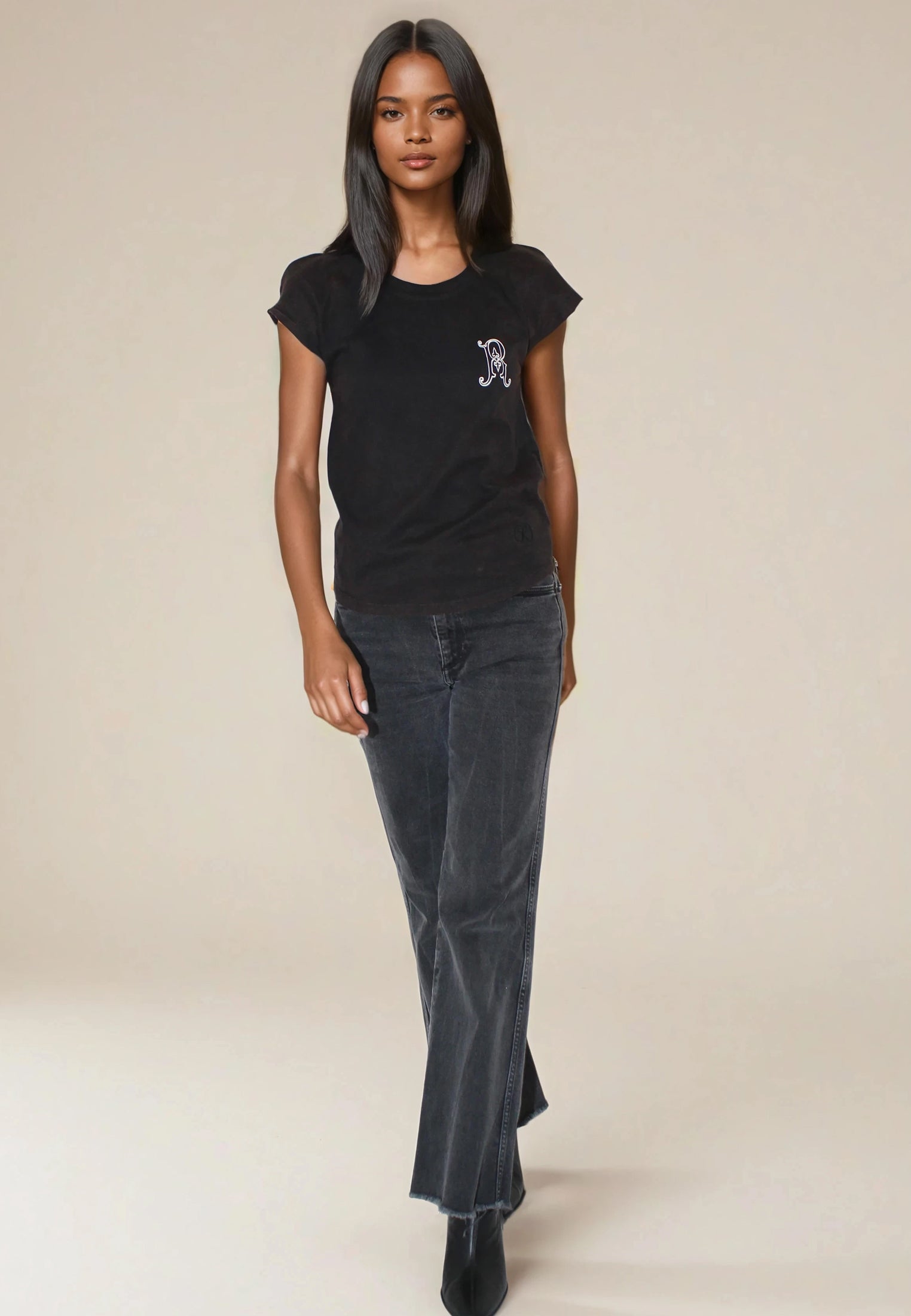SPLIT SHOULDER T-SHIRT CHOCOLATE RUST