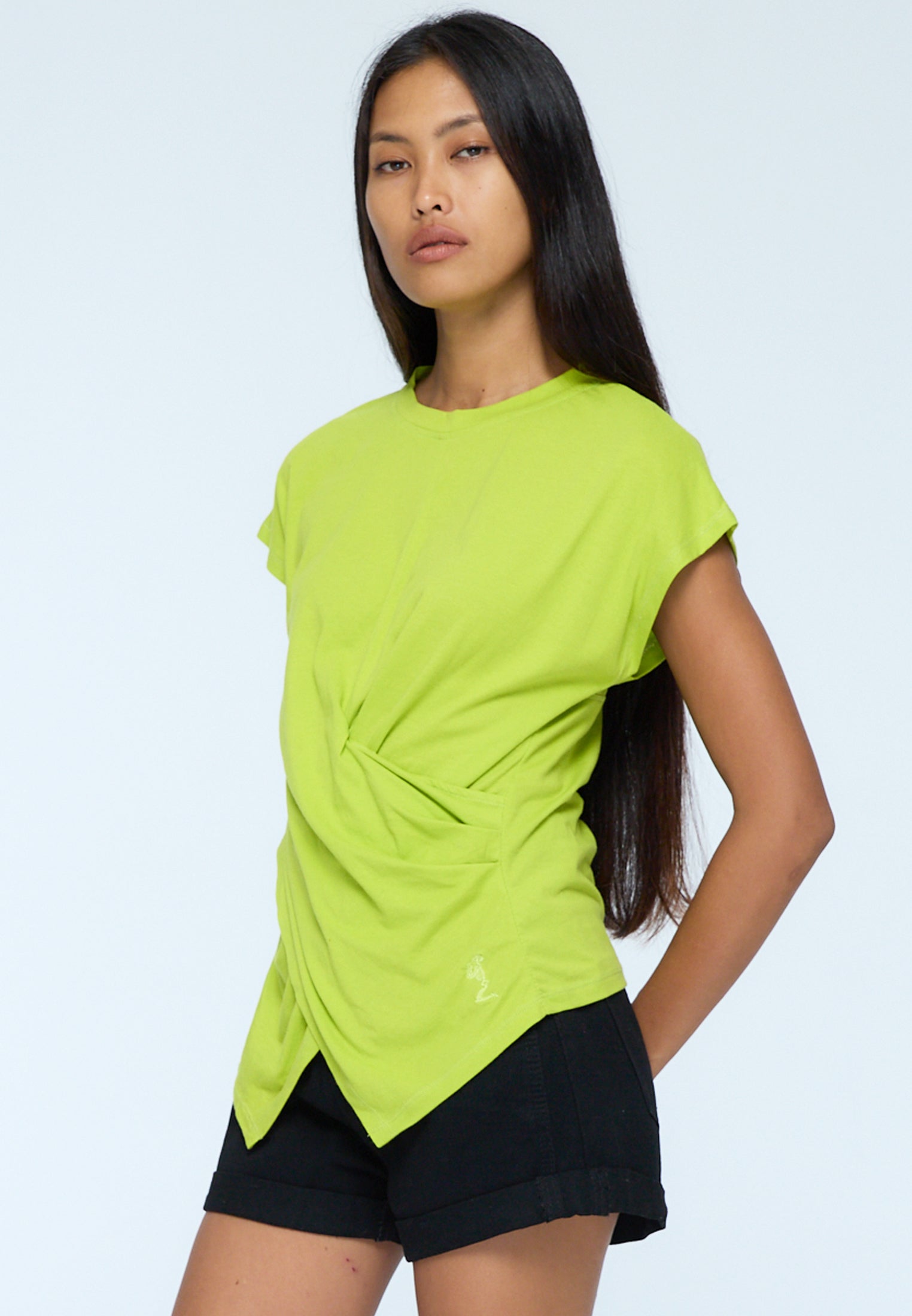 TIME T-SHIRT LIME GREEN