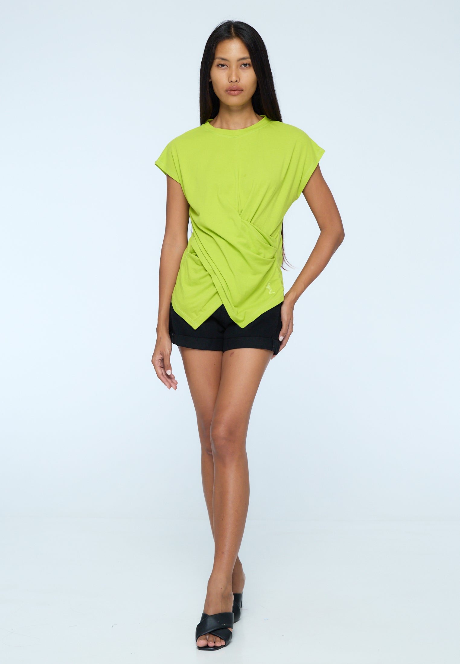 TIME T-SHIRT LIME GREEN