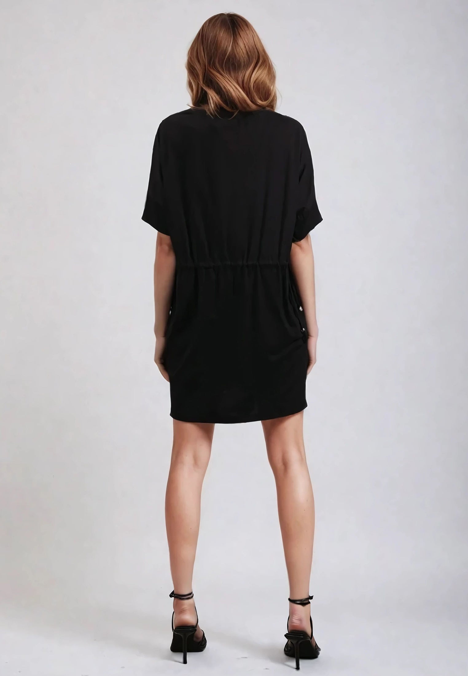 TOPAZ DRESS BOTANICAL SKULL BLACK