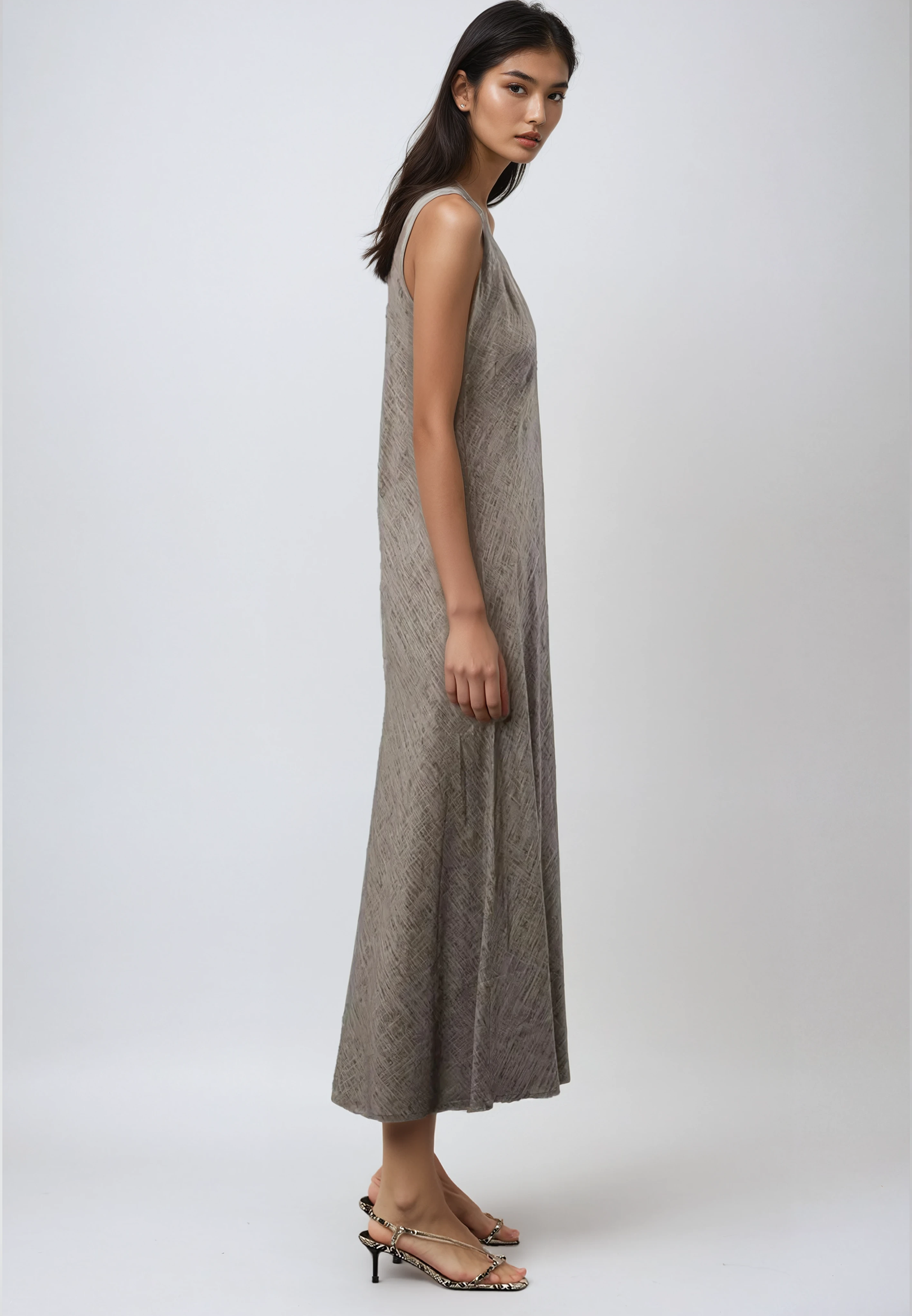 ELEMENT DRESS TAUPE LINEN