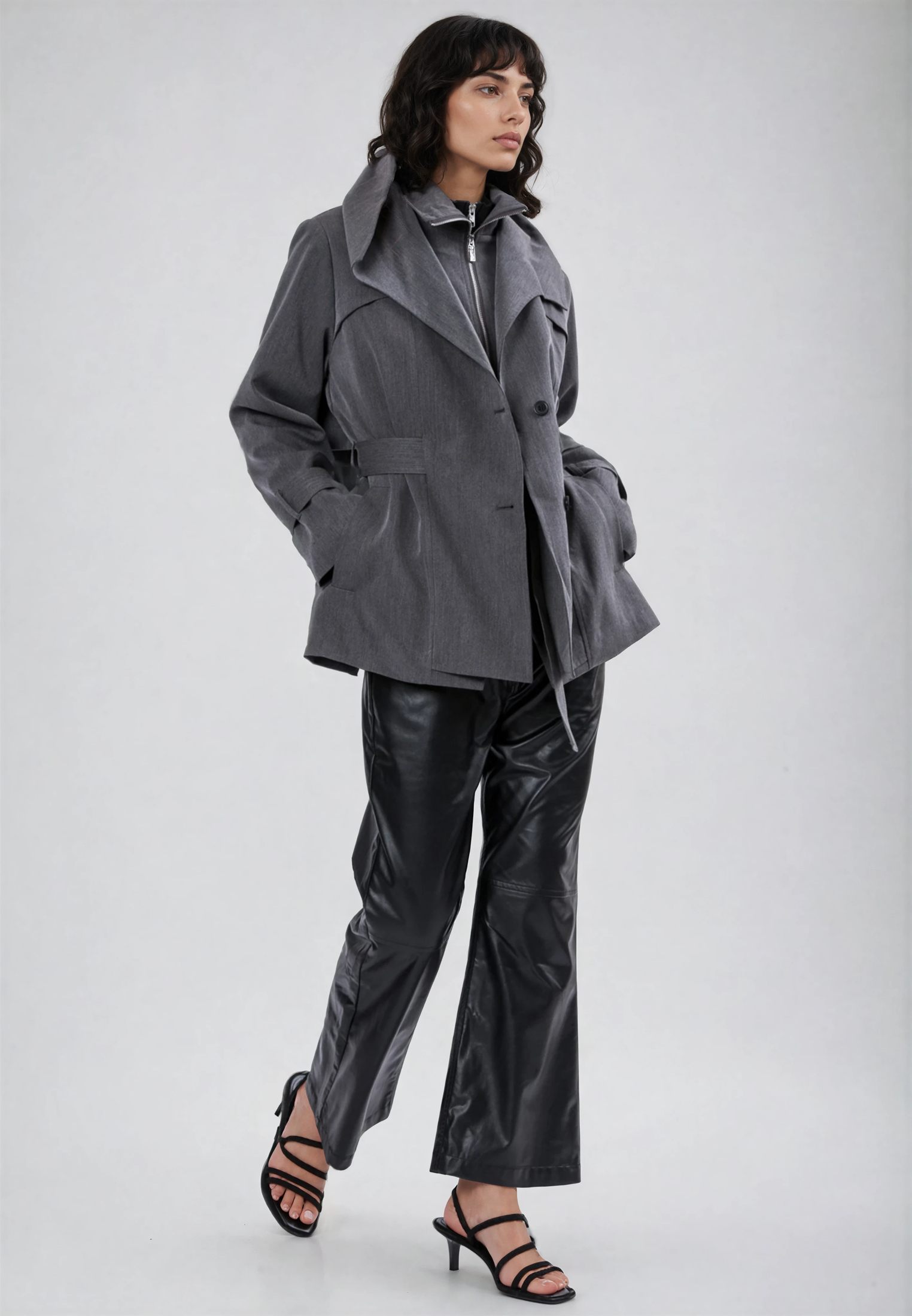 RHODIUM TRENCHCOAT CHARCOAL