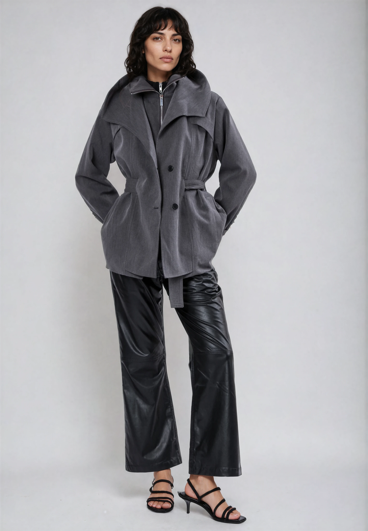 RHODIUM TRENCHCOAT CHARCOAL